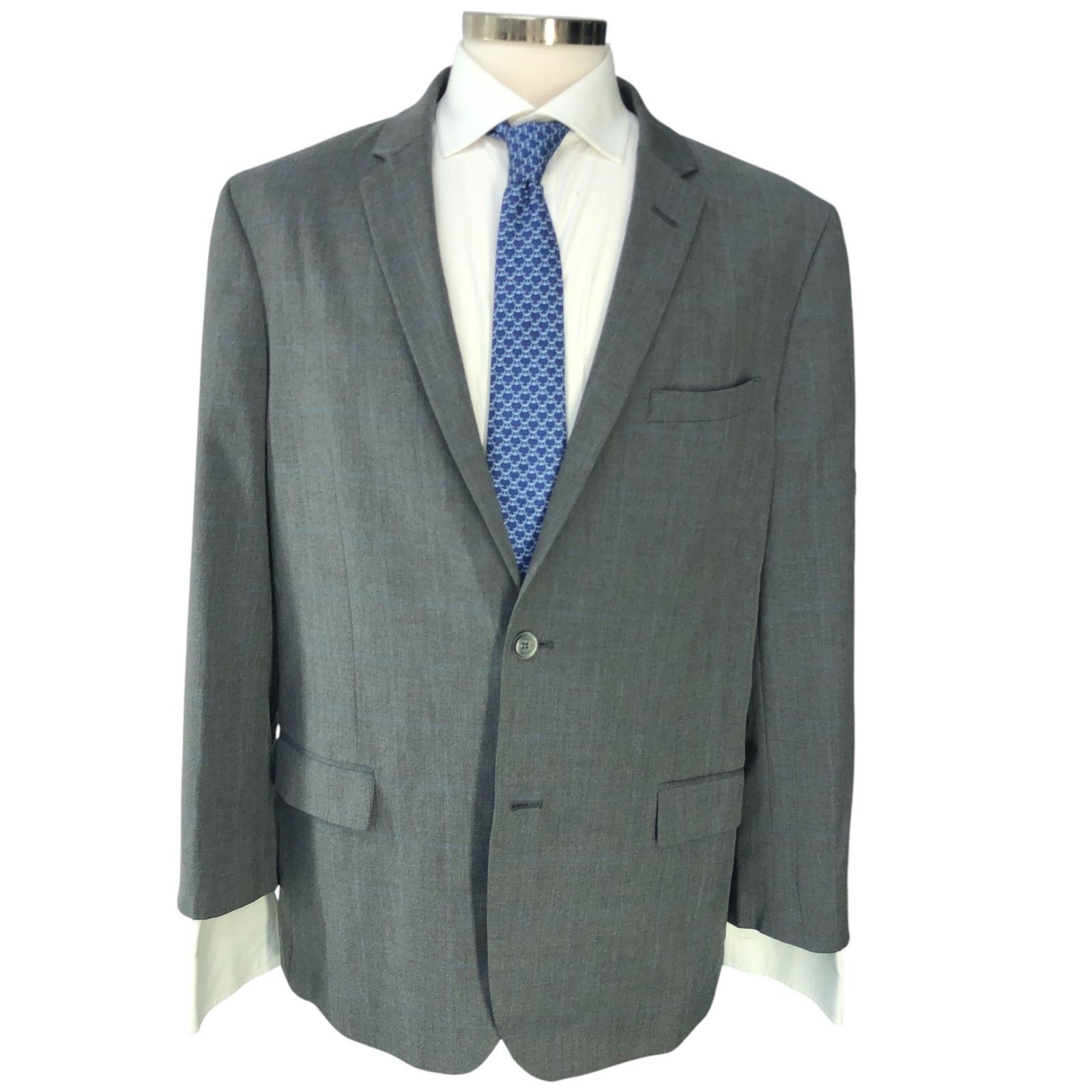 Ben Sherman Ben Sherman Sz 46R Sport Coat Jacket Blazer Burge Windowpane Size 46R - 13 Thumbnail