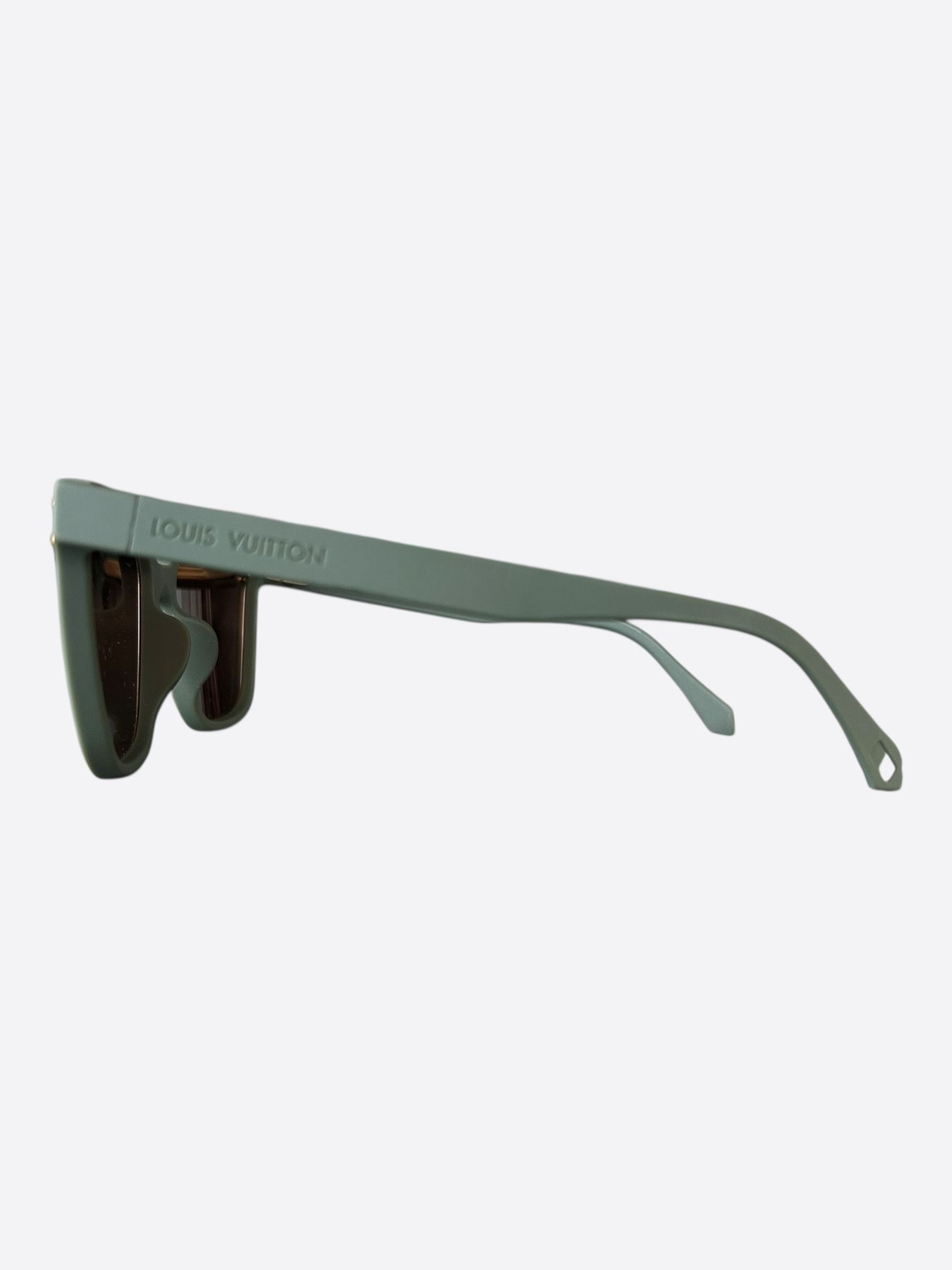 Louis Vuitton Louis Vuitton Green Monogram Waimea Sunglasses Size ONE SIZE - 3 Thumbnail