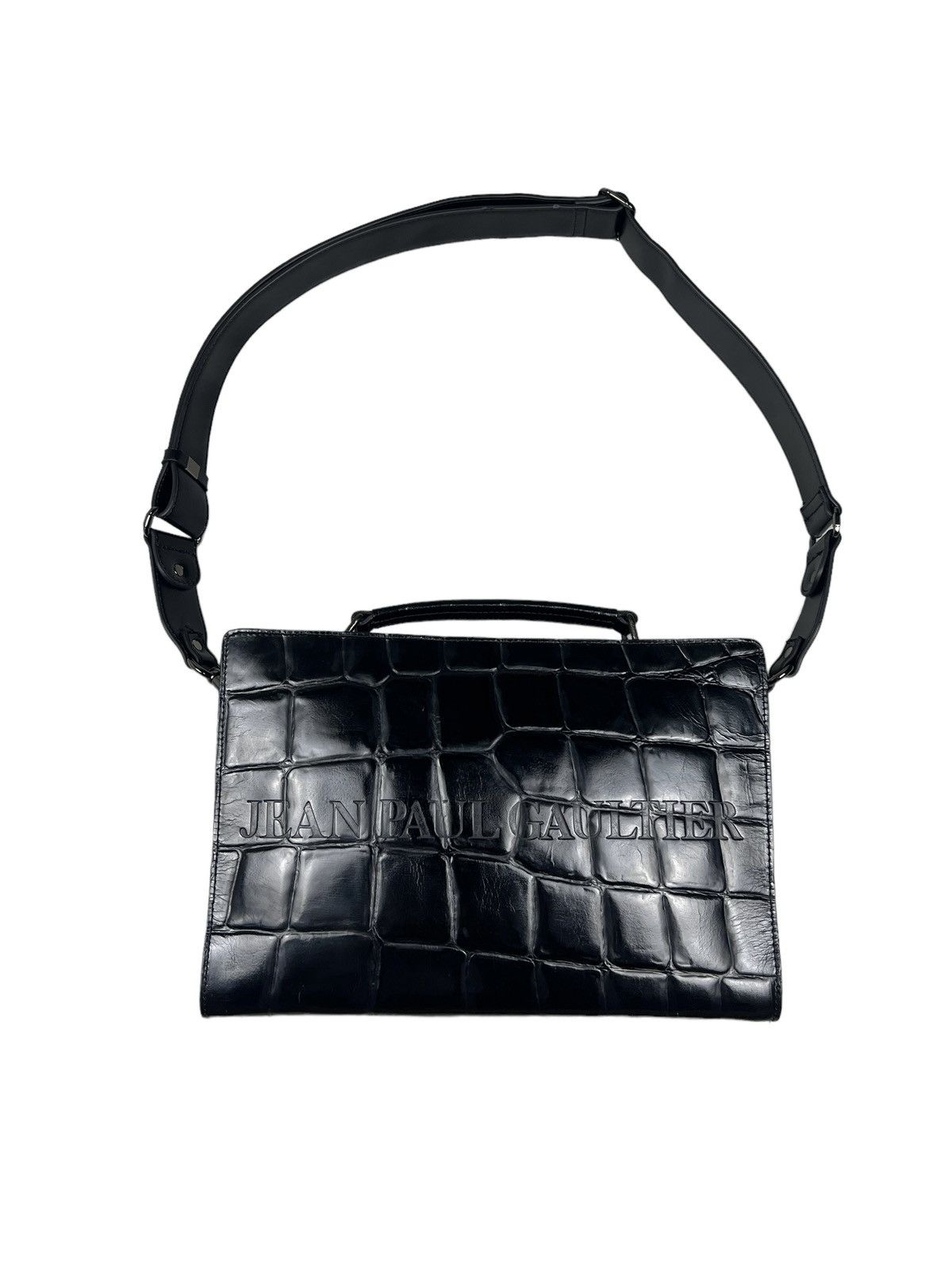 Jean Paul Gaultier Vintage Jean Paul Gaultier Alligator Embossed Sling Bag Size ONE SIZE - 8 Thumbnail