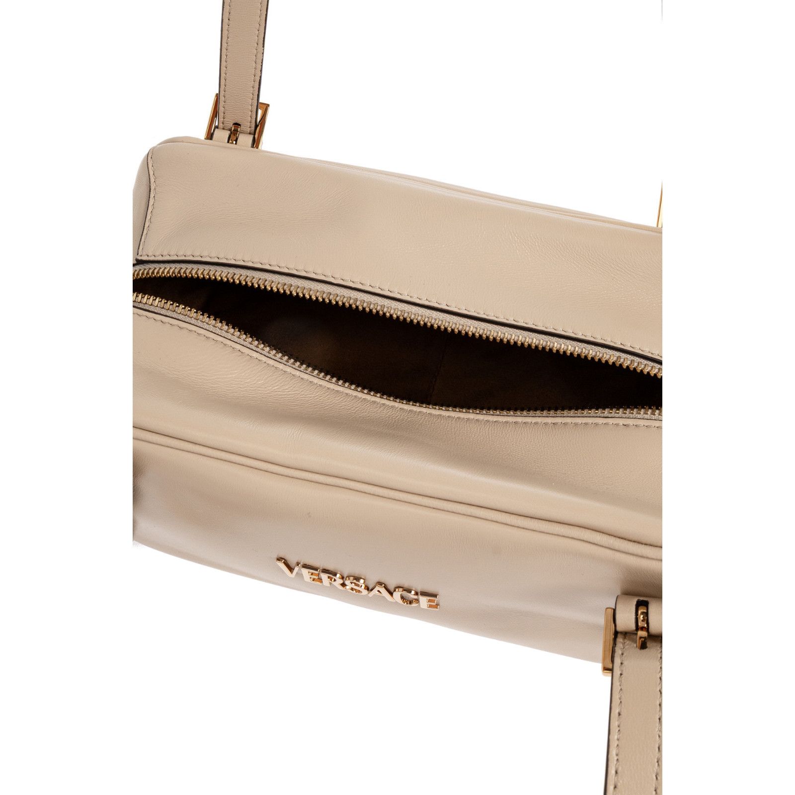 Versace VERSACE Tag Bowling Beige Leather Bag New & Authentic Size ONE SIZE - 4 Thumbnail