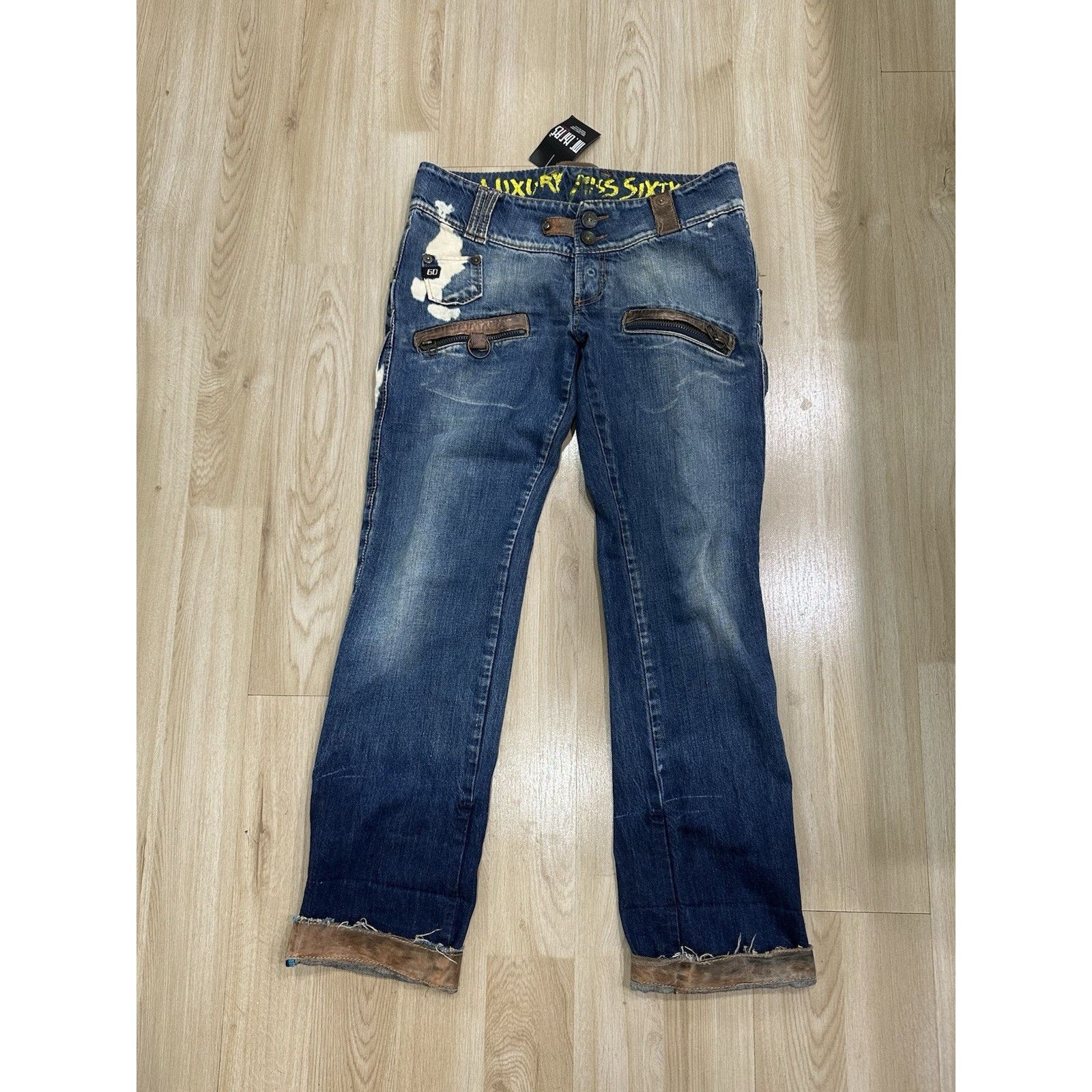 Miss Sixty Vintage Y2K Miss Sixty Jeans! Rare Find Leather Zip Size 29 Size 29" - 1 Thumbnail