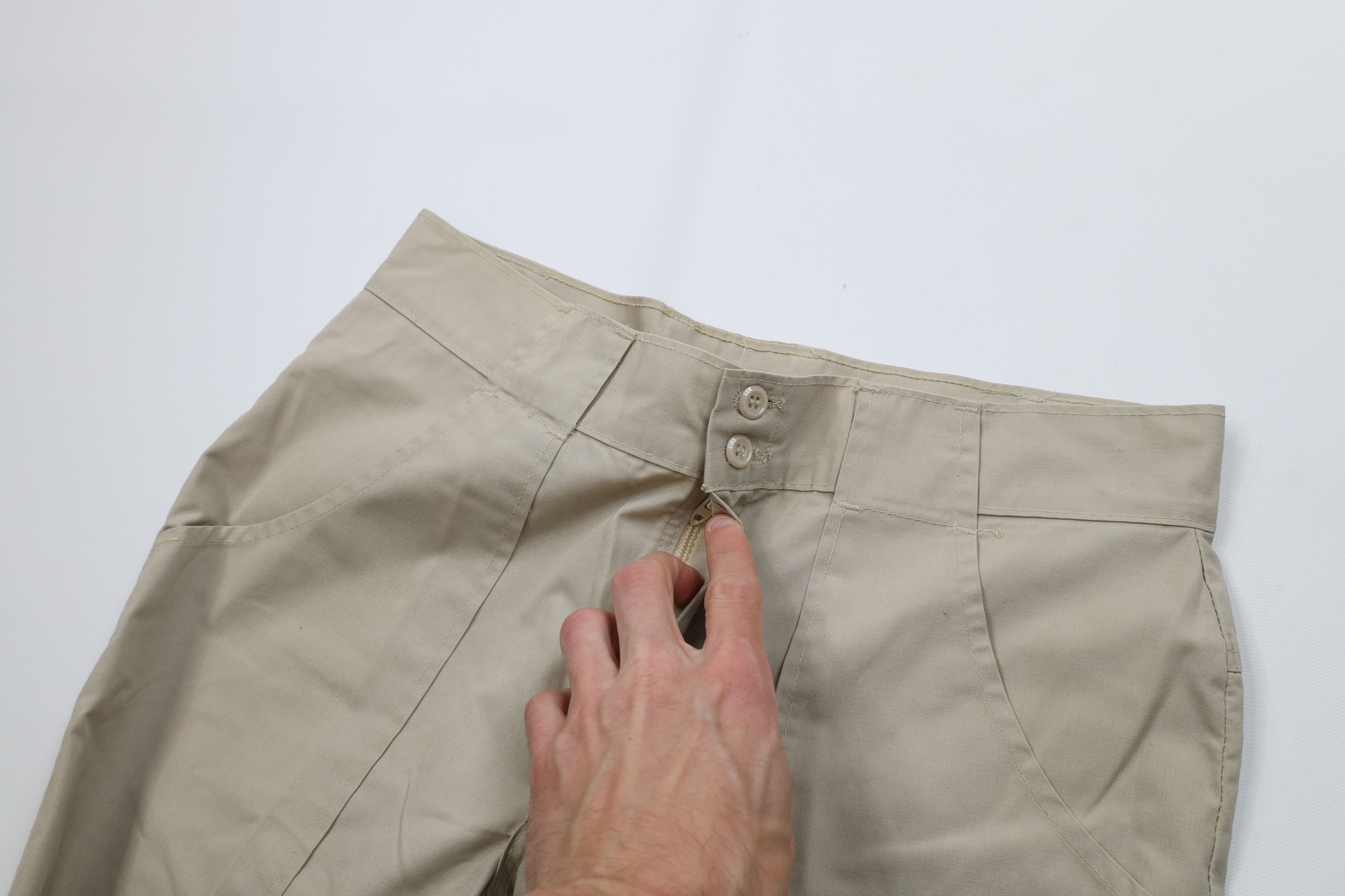 Woolrich Woolen Mills Vintage 70s Woolrich Flared Wide Leg Utility Pants Beige USA Size US 32 / EU 48 - 6 Thumbnail