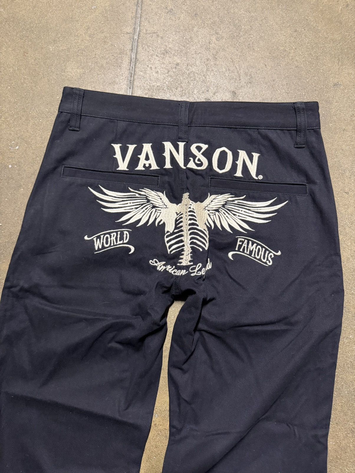 Vanson Leathers Vanson leathers rare embroidered work chino trousers 30 Size US 30 / EU 46 - 2 Thumbnail