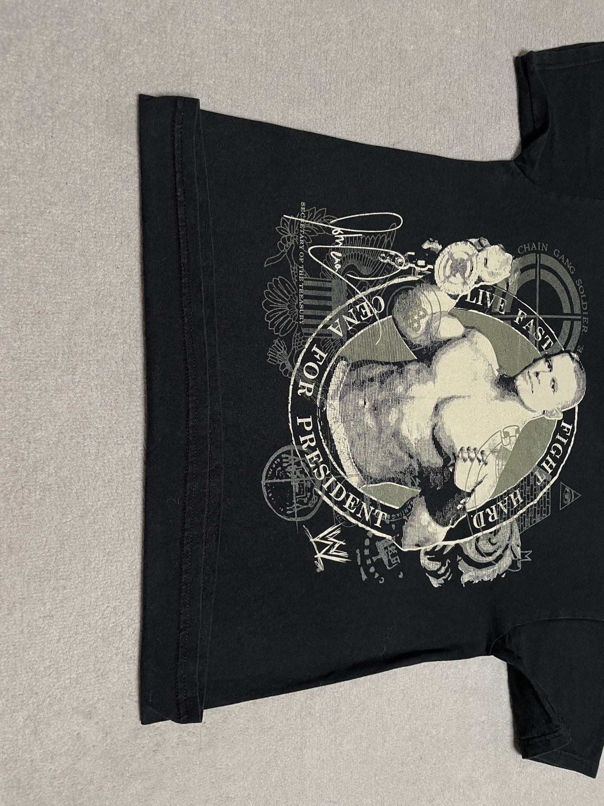 WWE Vintage Black T-Shirt Tee John Cena President WWE WWF Size US M / EU 48-50 / 2 - 2 Thumbnail