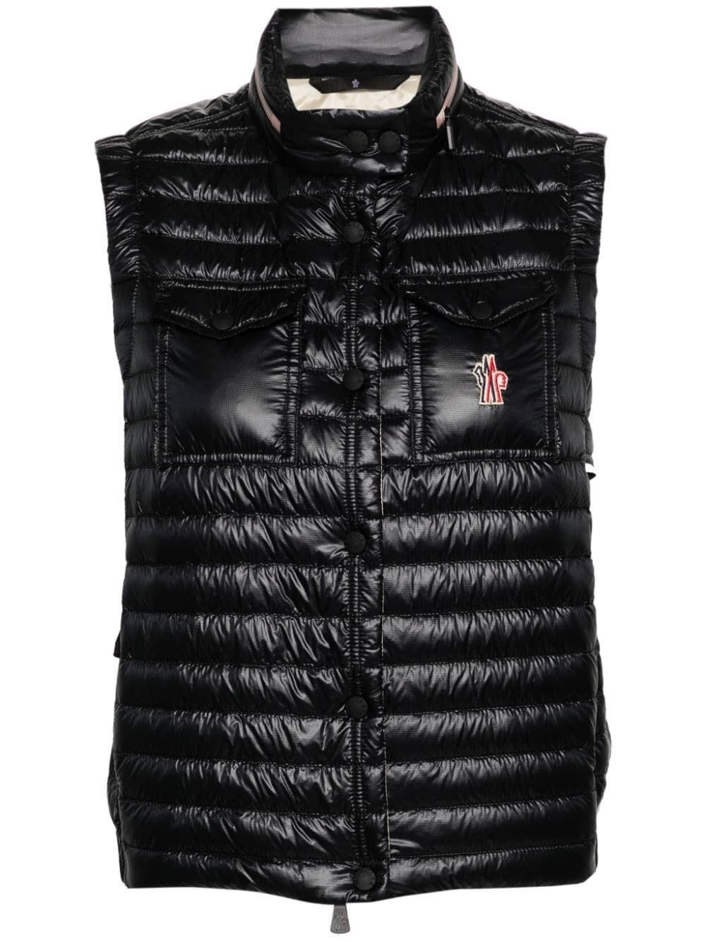 image of Moncler Gumiane Down Gilet in Black, Women's (Size XL)