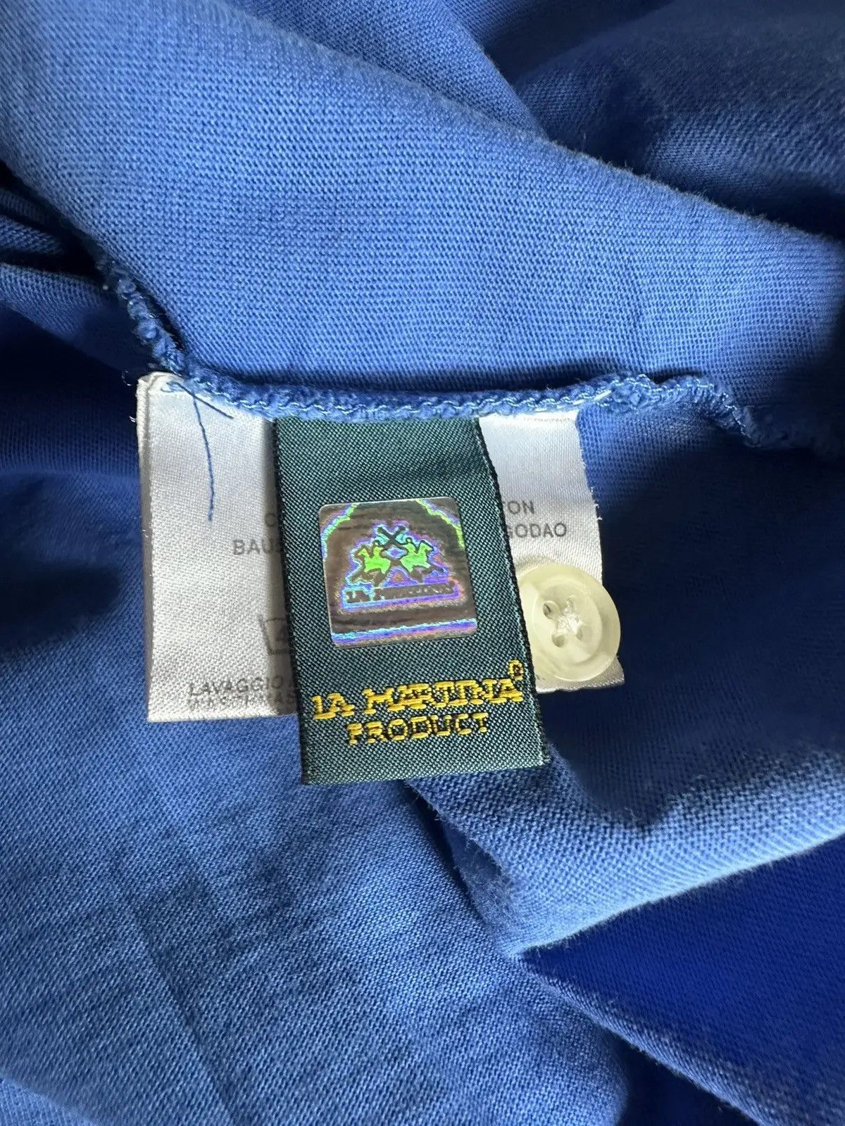 La Martina Vintage polo La Martina New Zealand blue big logo number L Size US L / EU 52-54 / 3 - 7 Thumbnail