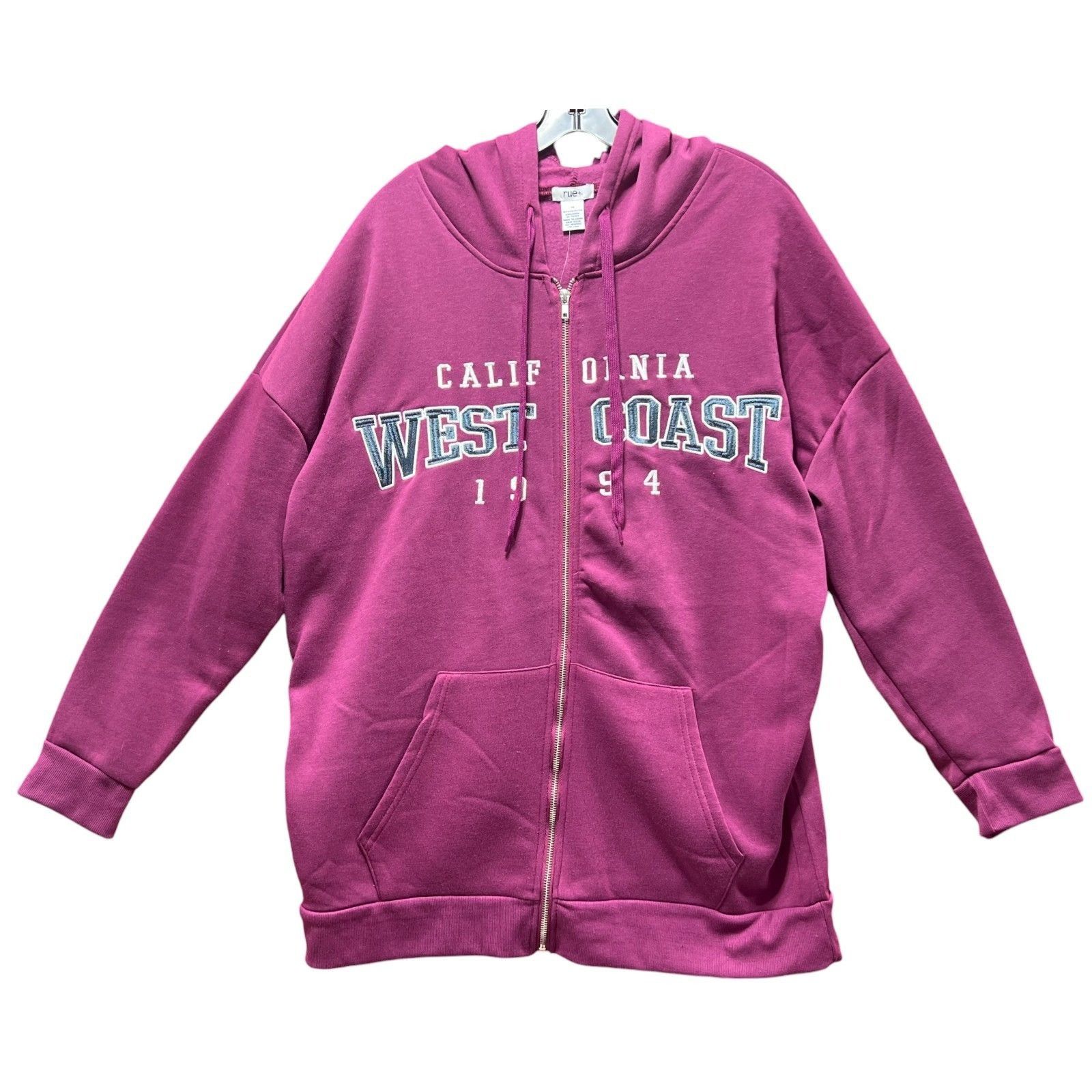 rue21 Rue 21 - Women's Long Sleeve Hooded Sweatshirt - Purple - 1X Size XL / US 12-14 / IT 48-50 - 1 Thumbnail