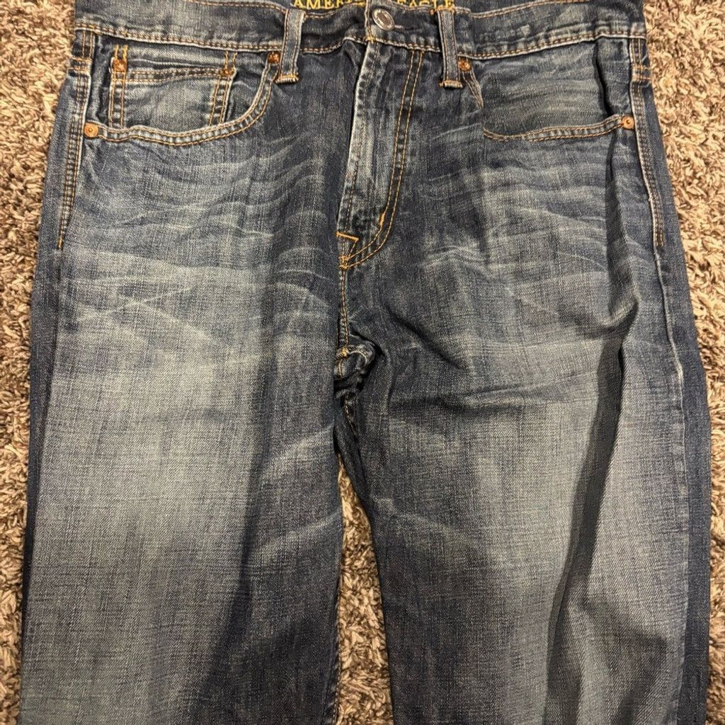 American Eagle Outfitters Men's American Eagle Straight Jeans Size US 32 / EU 48 - 3 Thumbnail