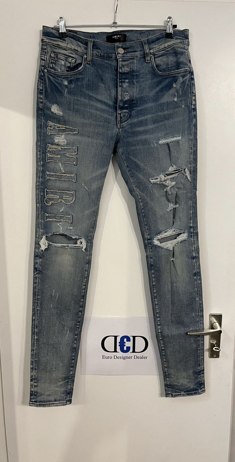 Amiri Logo Jeans | Grailed