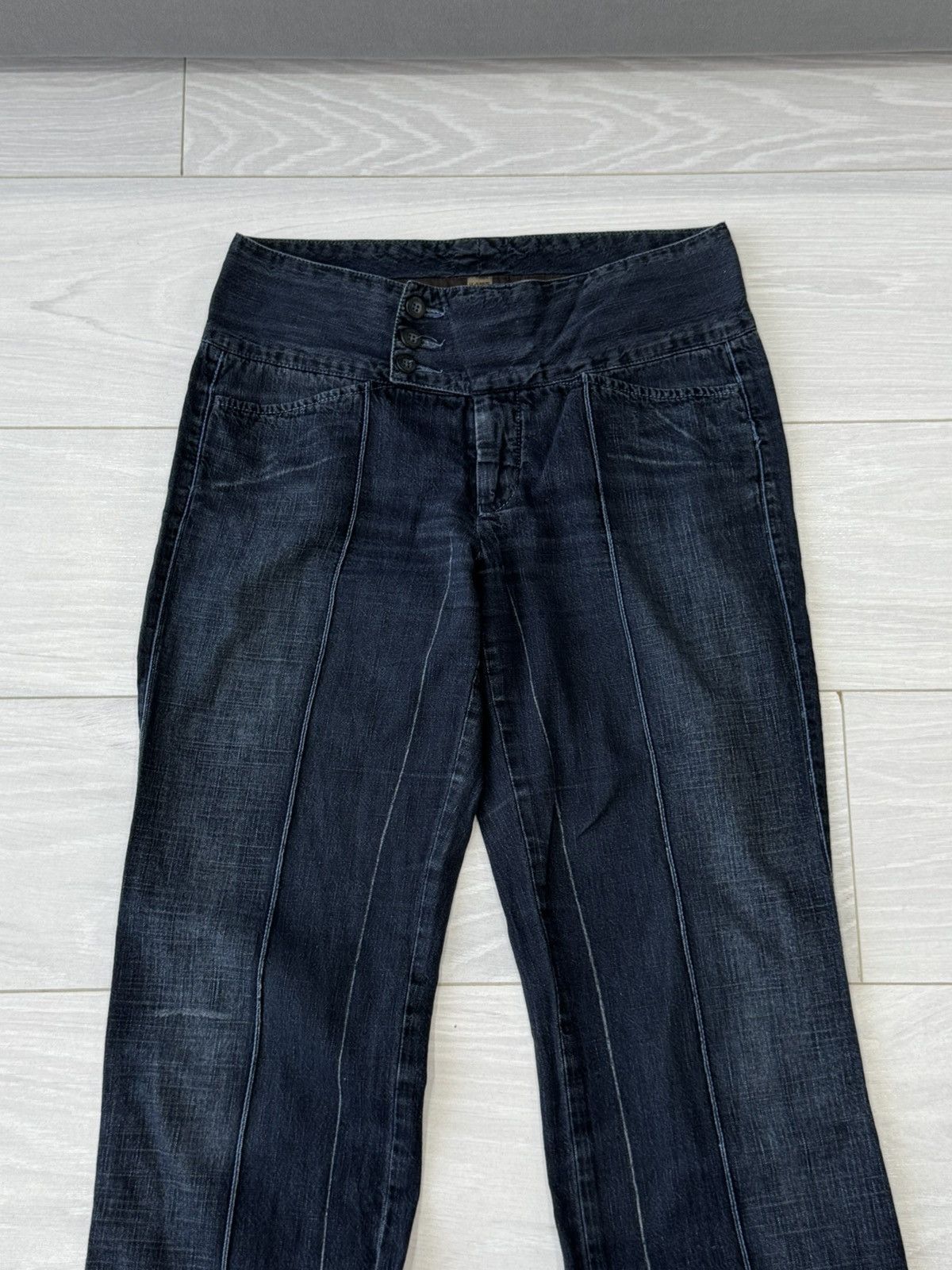 Marithe + Francois Girbaud Marithe Francois Girbaud Avant Garde Flared Denim Jeans Size 30" / US 8 / IT 44 - 3 Thumbnail