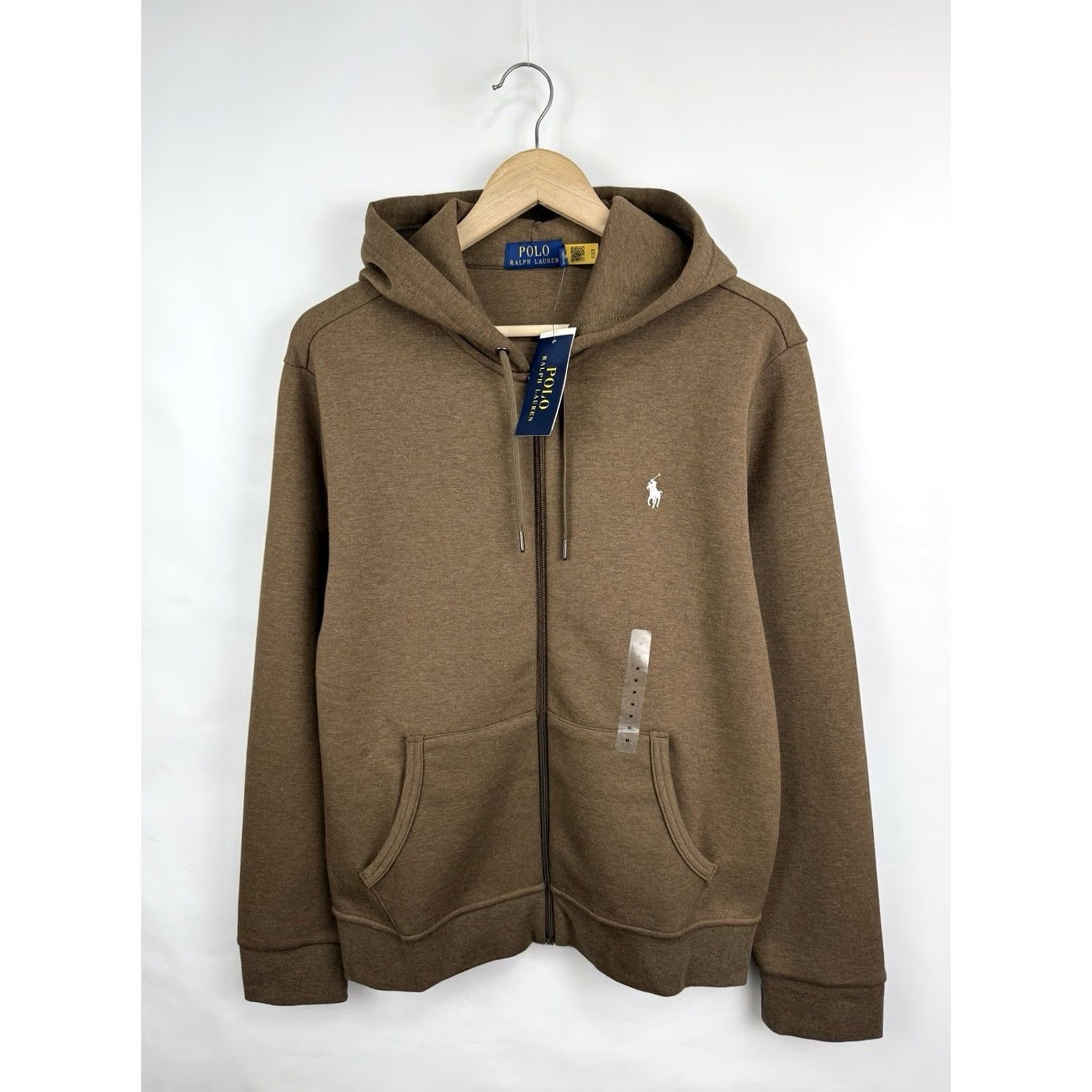 Polo Ralph Lauren VINTAGE? No, NWT Polo Ralph Lauren Full Zip Hoodie Brown M Men Shirt? Size US M / EU 48-50 / 2 - 7 Thumbnail