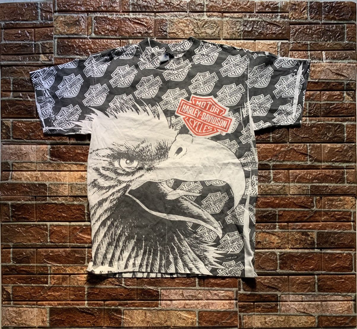 Vintage harley davidson full printed tshirt