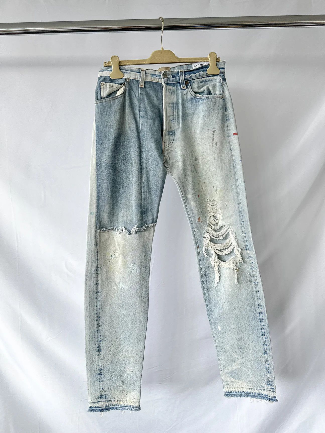 Gallery Dept Levi 5001 Ken Reworked Ripped Paint Jeans