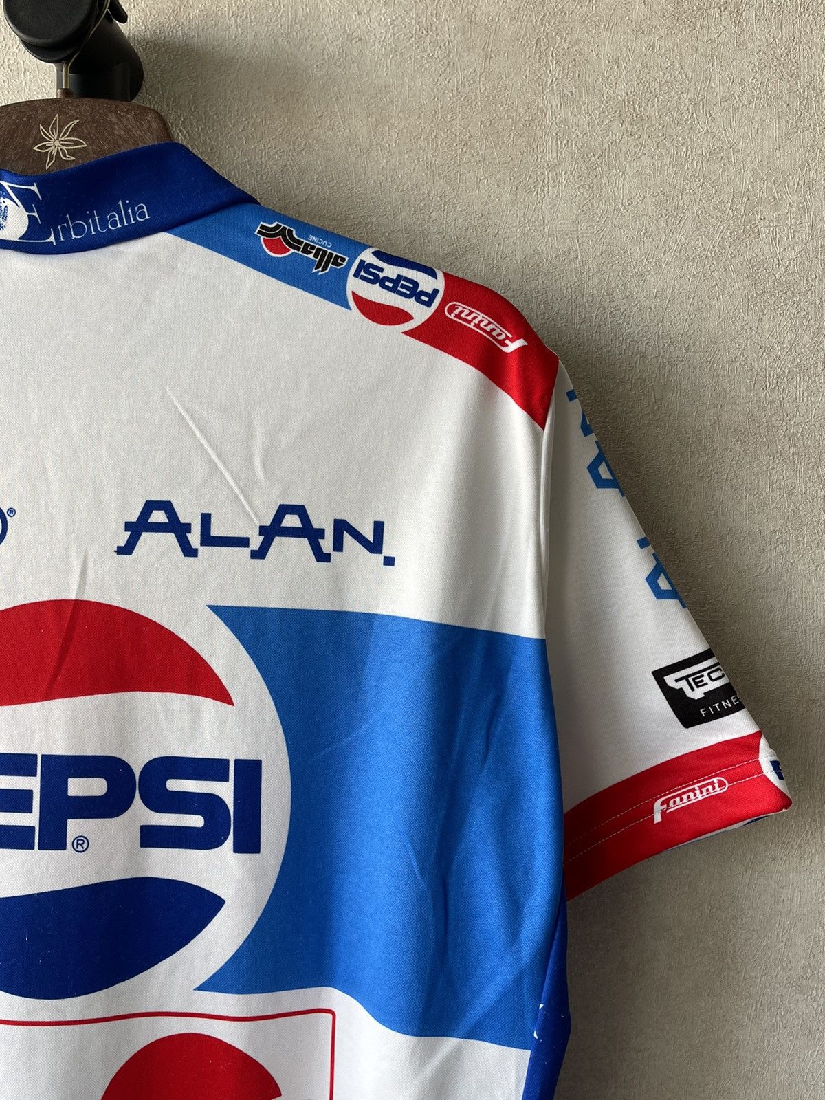 Vintage 80s VTG Pepsi Fanini Cycling Jersey 1/4 Zip Y2K Italy Size US XL / EU 56 / 4 - 10 Thumbnail