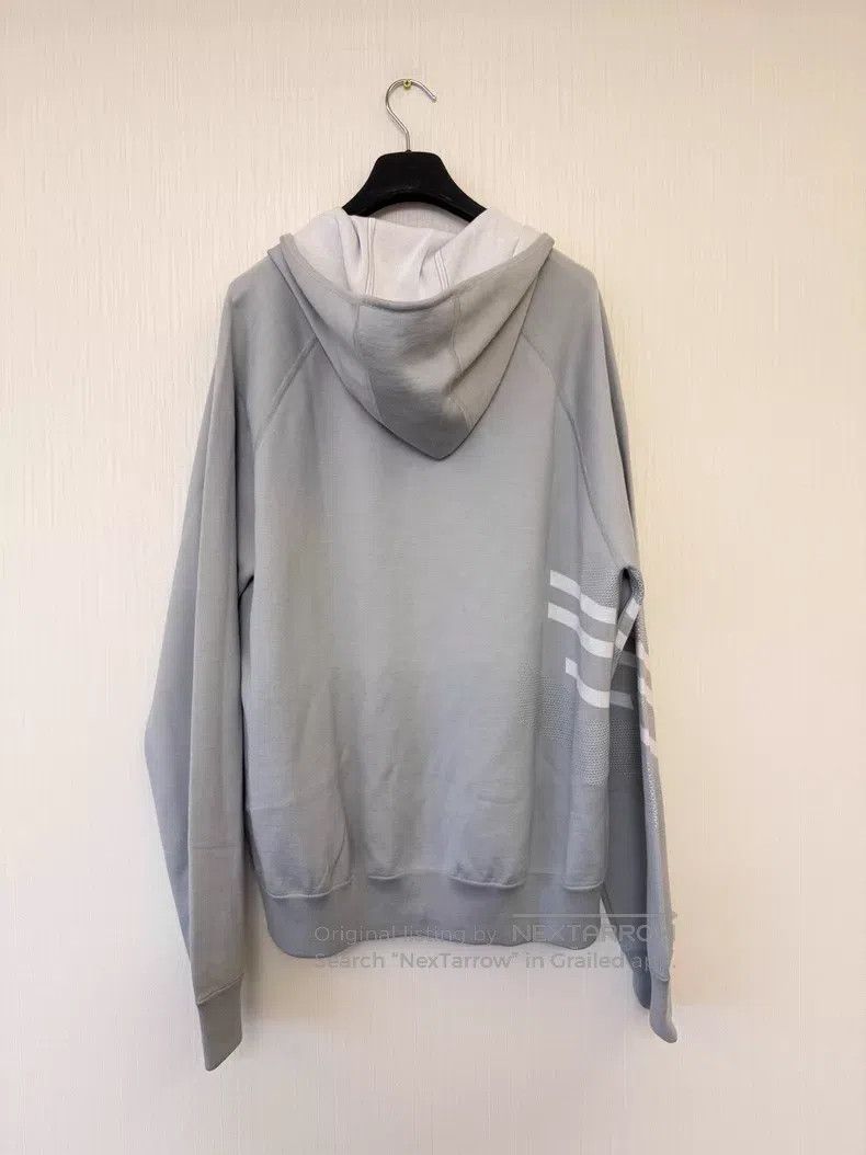 Hermes Hermes Blue-Grey Cashmere and Silk Hooded Sweatshirt with Size US XL / EU 56 / 4 - 3 Thumbnail