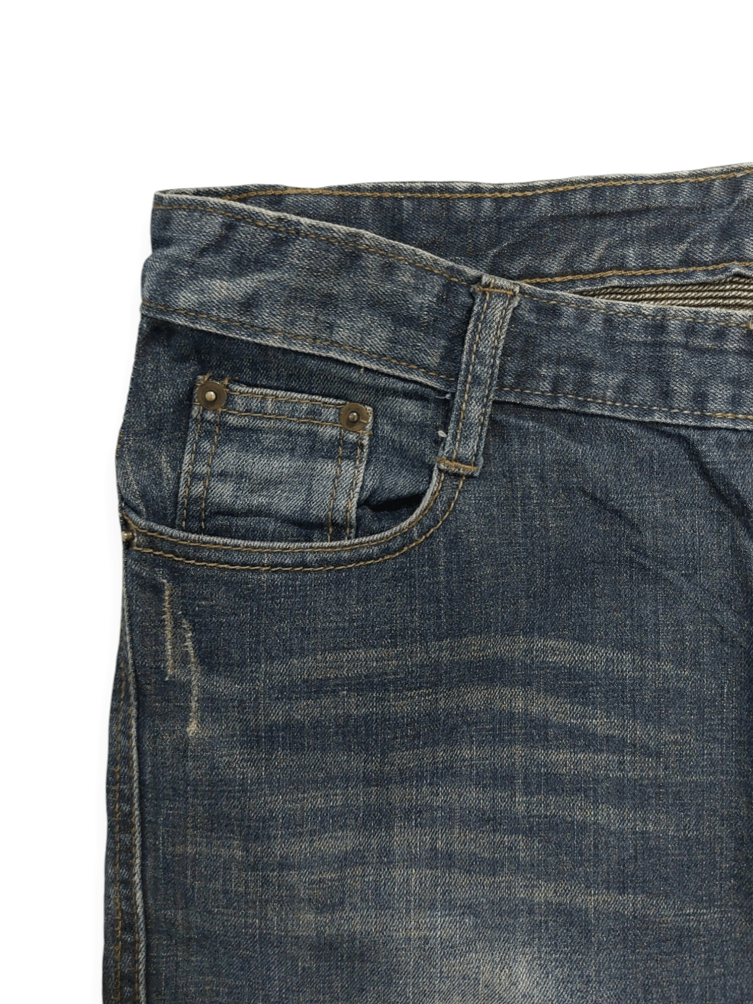 Vintage 🔥 Longli Zipped Flare Punk Biker Denim Size US 33 - 13 Thumbnail