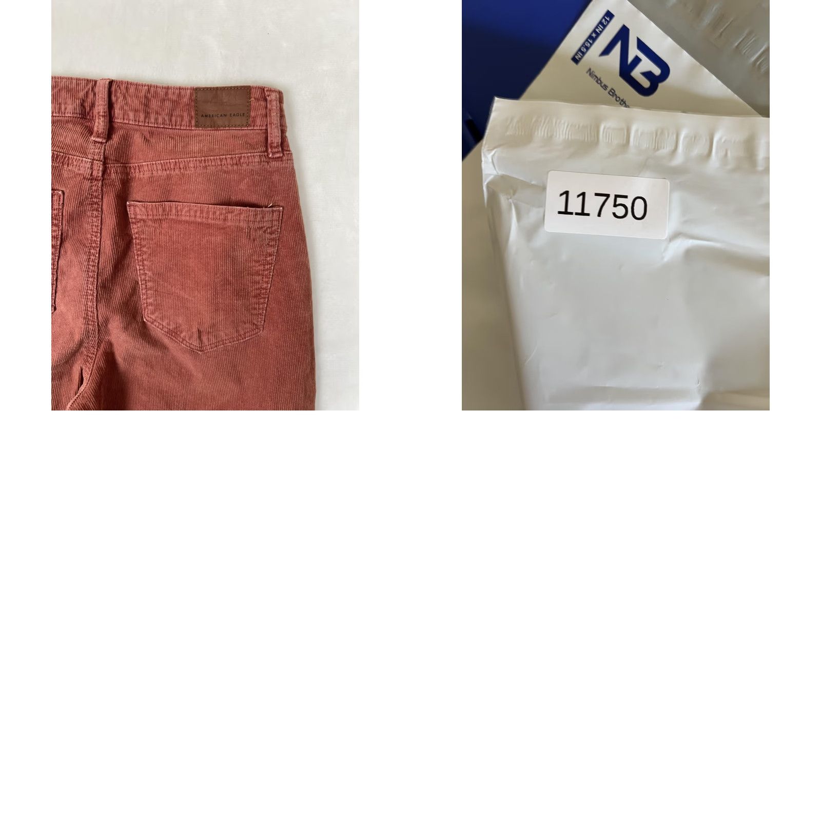 American Eagle Outfitters American Eagle Slim Straight Jeans Womens 2 Rust Red Corduroy Stretch Size 26" / US 2 / IT 38 - 8 Thumbnail