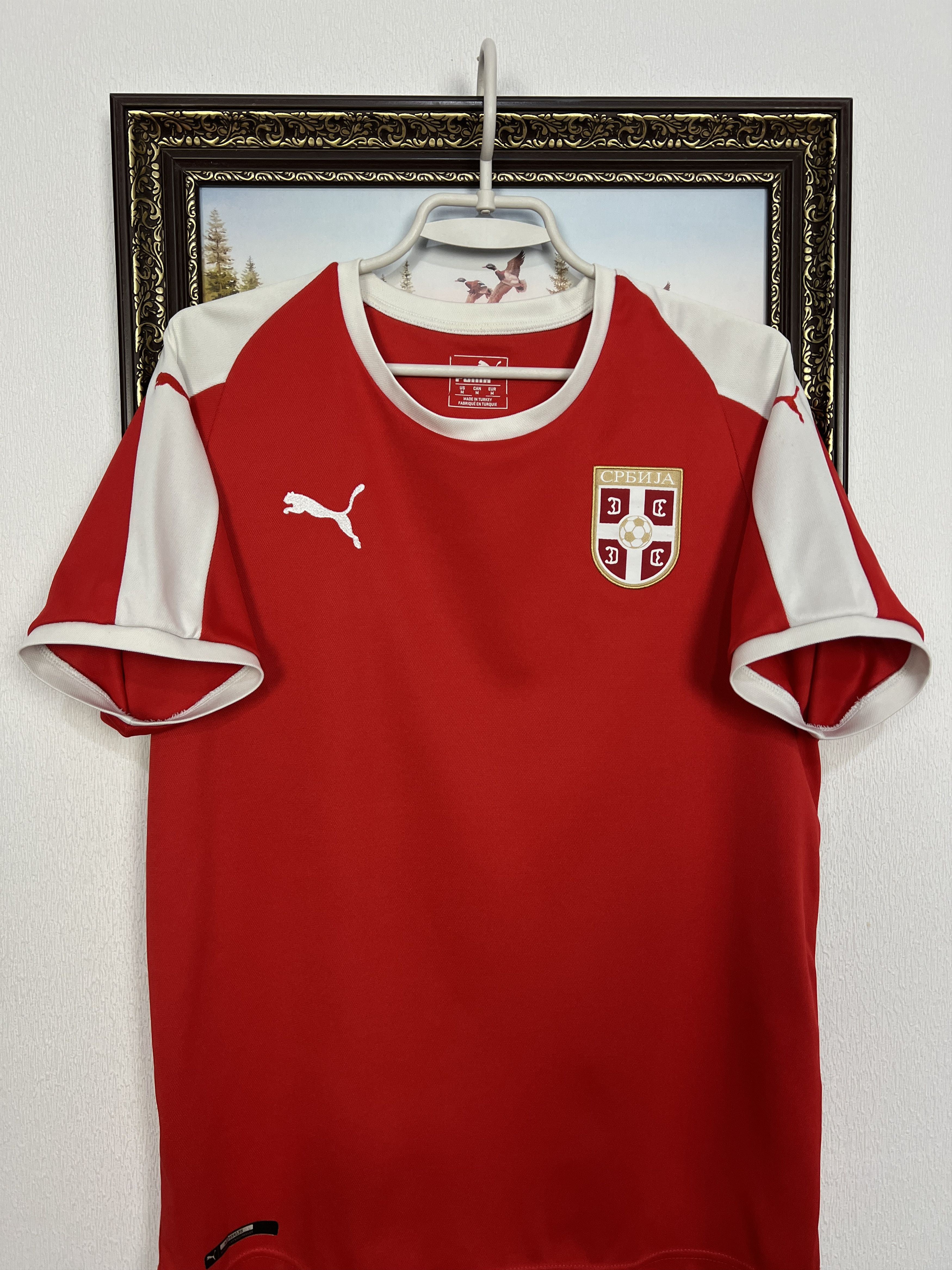 Puma Serbia Home football shirt Soccer Jersey National Trikot Size US M / EU 48-50 / 2 - 2 Thumbnail