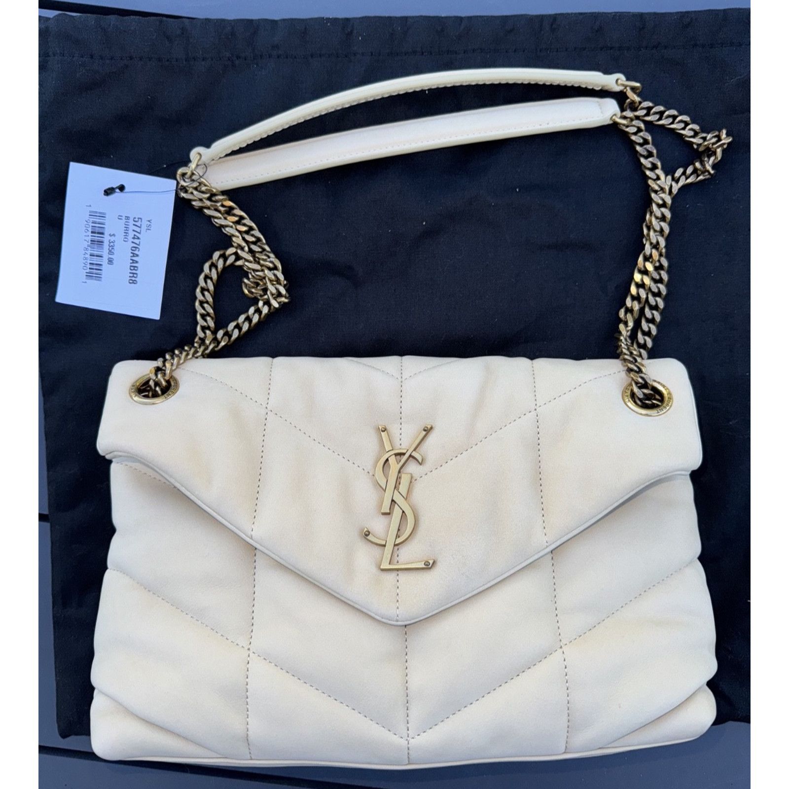 Yves Saint Laurent Saint Laurent YSL Burro Beige Leather Shoulder Crossbody Bag Size ONE SIZE - 2 Thumbnail