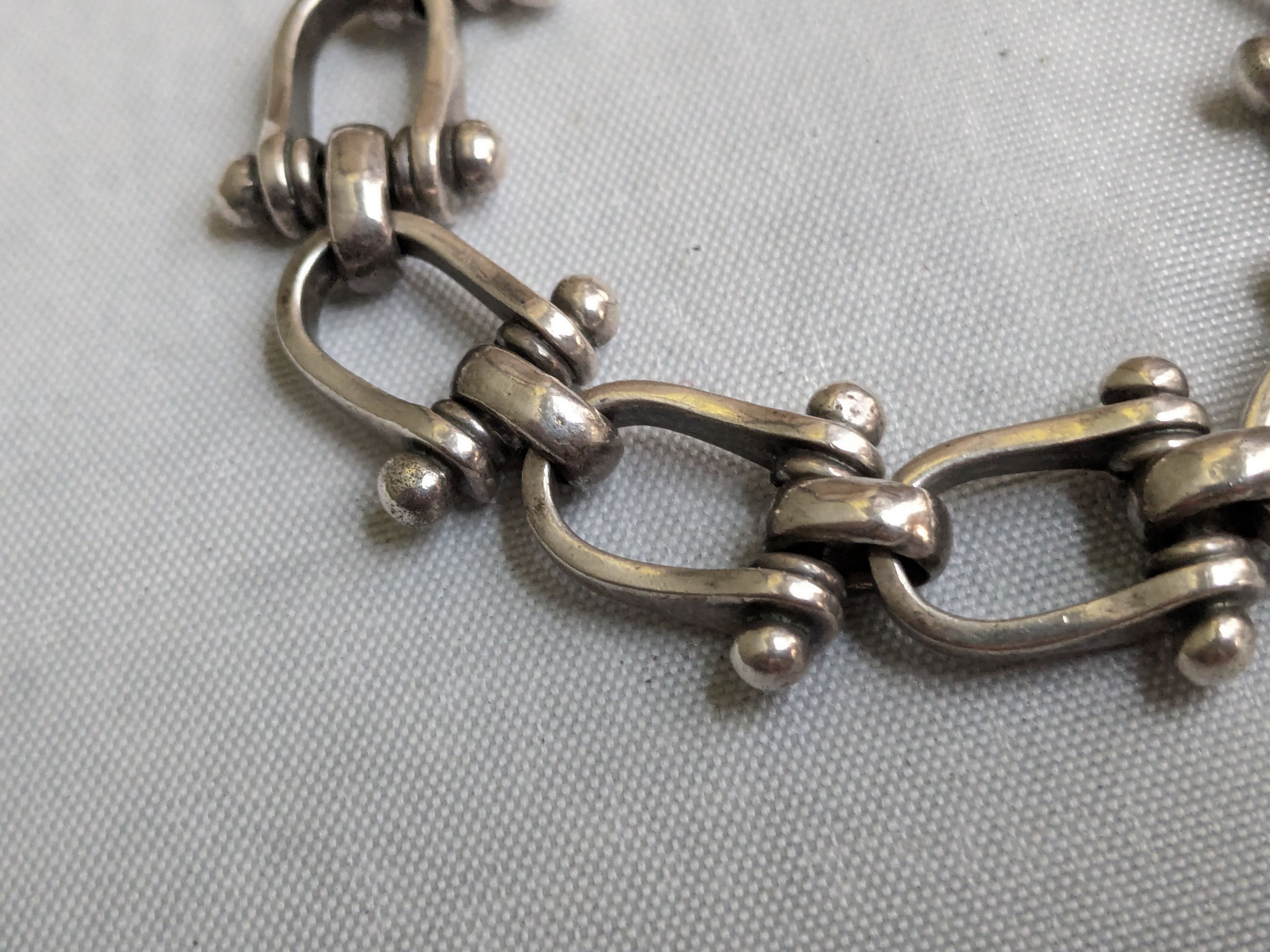 Jewelry Vintage Sterling Silver Bracelet Taxco Equestrian 7" Size ONE SIZE - 6 Thumbnail