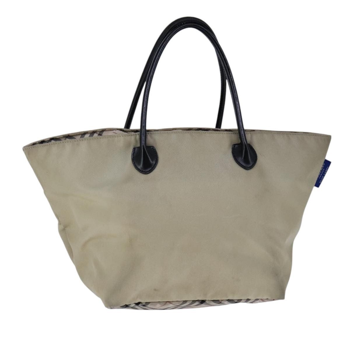Burberry Blue Label Hand Bag Nylon Beige