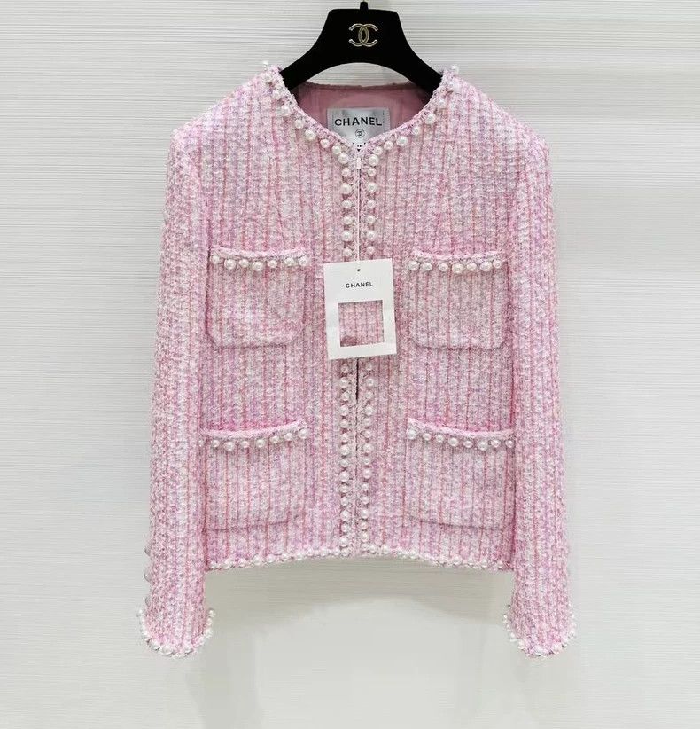 Chanel Chanel 25p show pink glitter tweed pearl edge four-pocket Size XS / US 0-2 / IT 36-38 - 1 Thumbnail