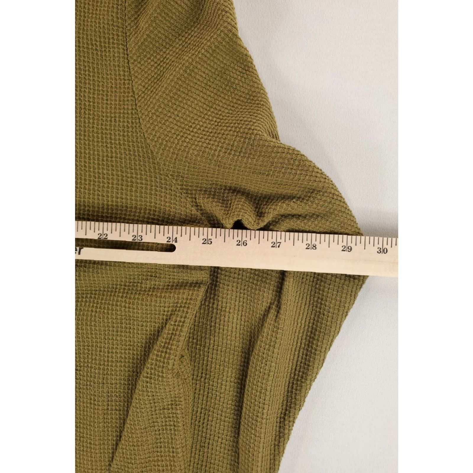 Tecovas Tecovas Shirt Thermal Henley Green Long Sleeve Mens XL Size US XL / EU 56 / 4 - 4 Thumbnail