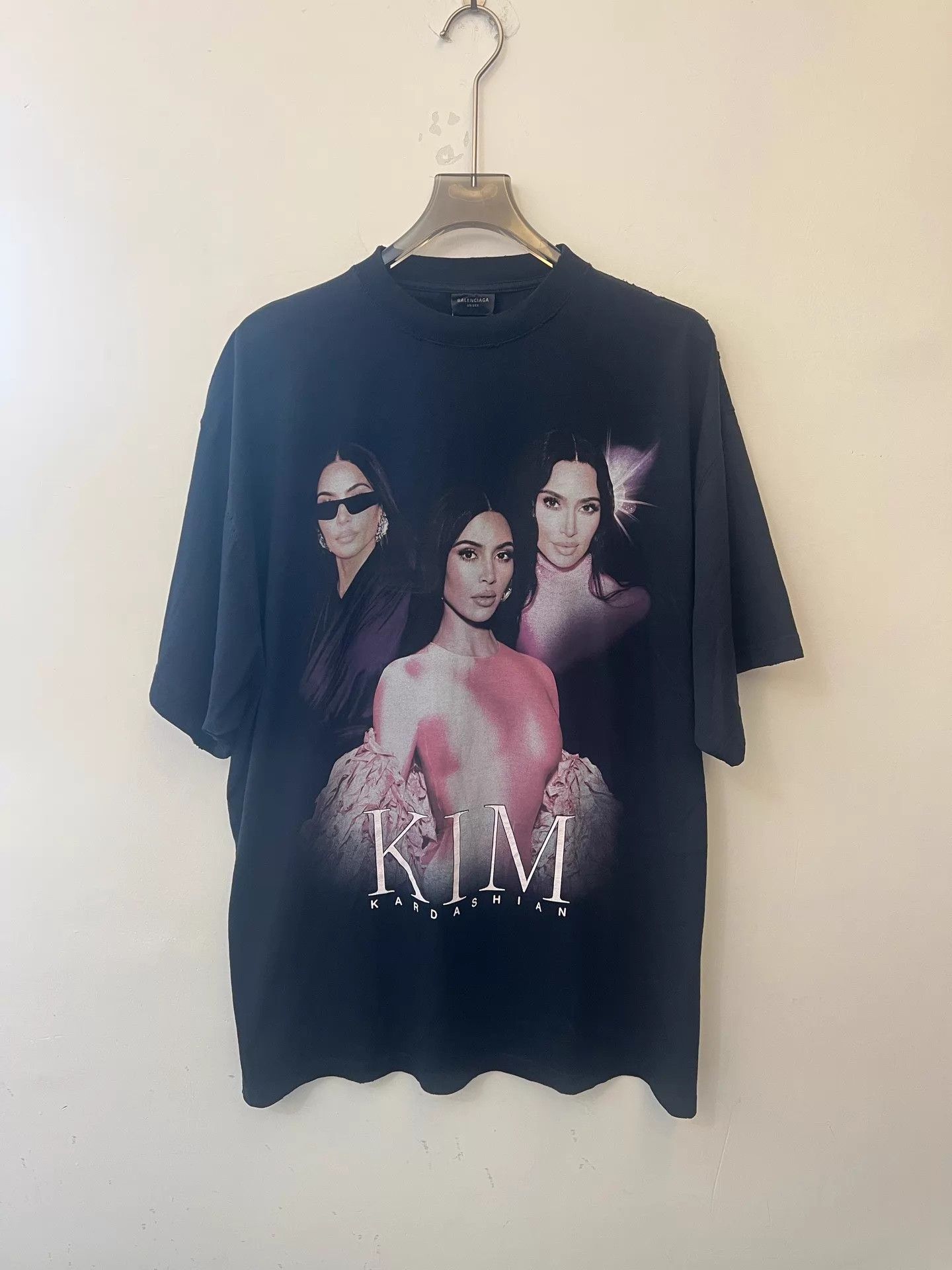 Balenciaga Balenciaga Fanclub Logo Crew Black Oversize Tee Size US L / EU 52-54 / 3 - 1 Thumbnail
