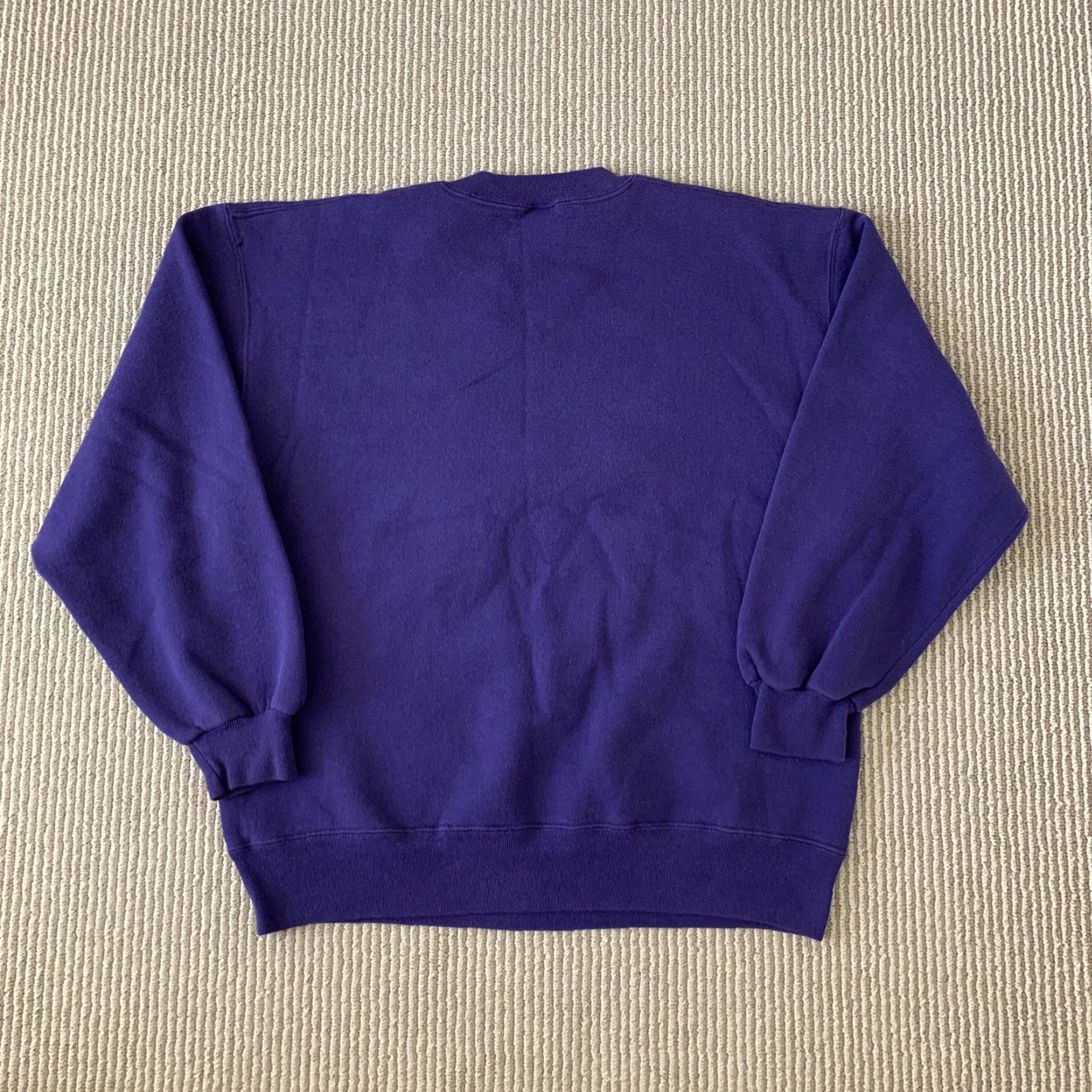 Russell Athletic VINTAGE Russell Athletic Mustang Purple Crewneck Pullover Sweater Size L USA Mens 90s Crew Neck Graphic Print Fleece Cotton Size US L / EU 52-54 / 3 - 2 Thumbnail
