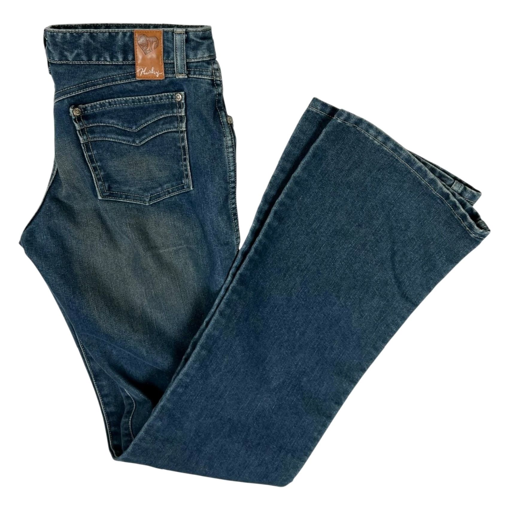 Hurley VINTAGE Hurley Jeans Women's 7 Medium Blue Bootcut Denim Mid Rise 32in Inseam 5-Pocket Womens Jeans Size 28" / US 6 / IT 42 - 2 Thumbnail