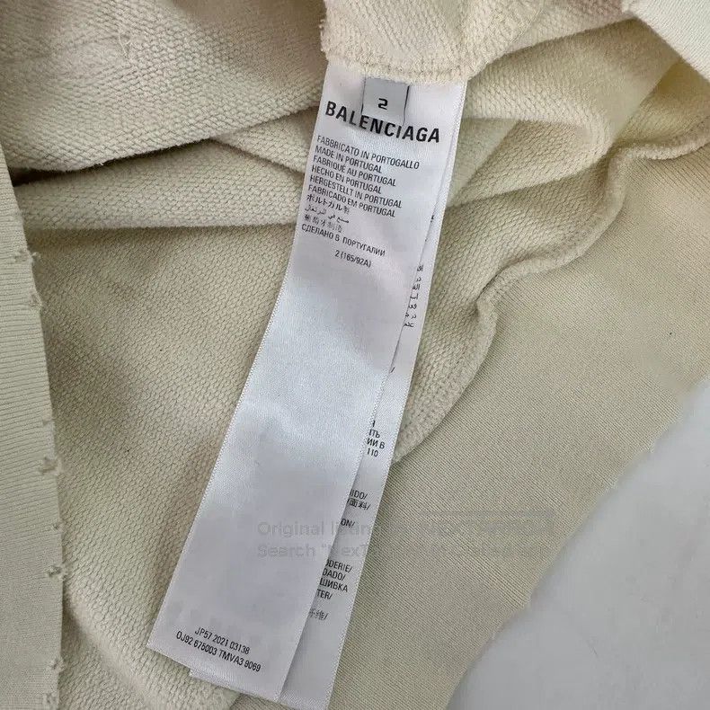 Balenciaga Balenciaga Hooded off-white long sleeve sweatshirt Size US M / EU 48-50 / 2 - 5 Thumbnail