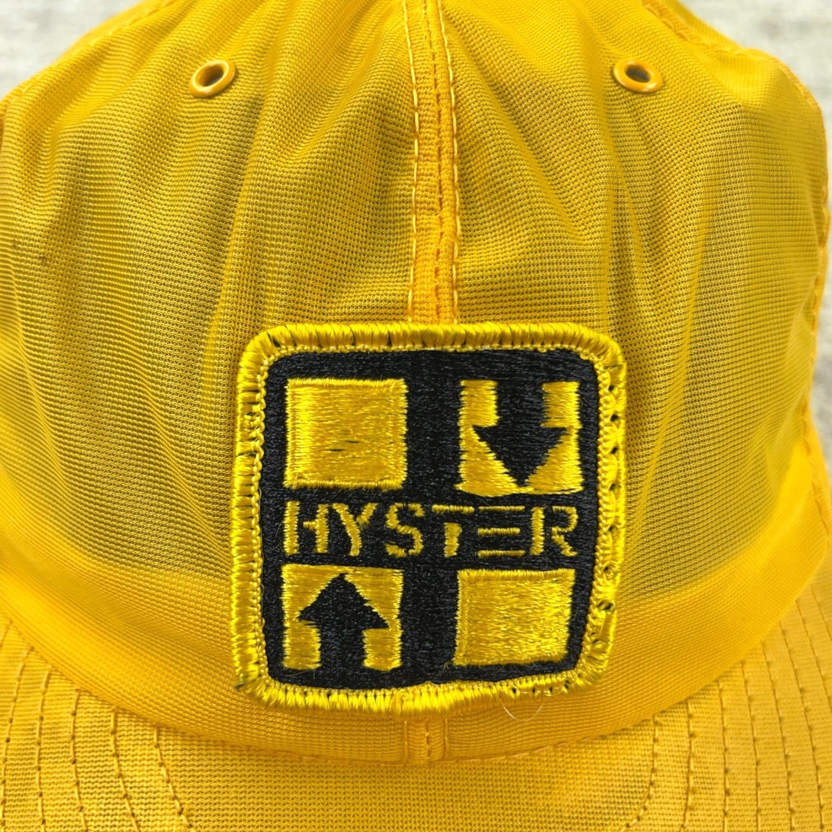 Vintage VINTAGE Louisville MFG Trucker Hat Cap Made IN USA Yellow 80s Mens One Size Adjustable Cotton Twill Hat Size ONE SIZE - 2 Thumbnail