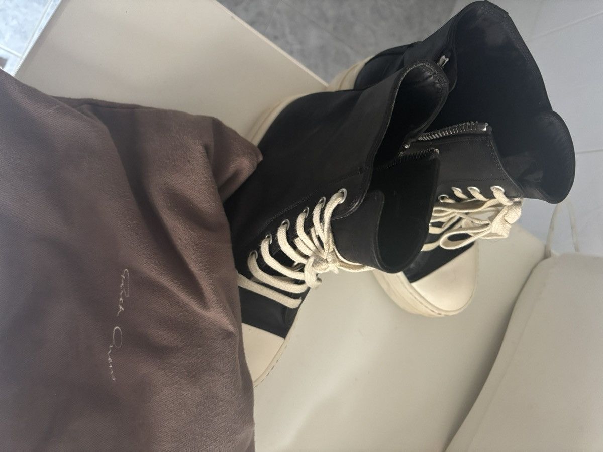 Rick Owens Rick Owens DRKSHDW Ramones High Top Leather Sneakers Size US 8.5 / IT 38.5 - 12 Thumbnail