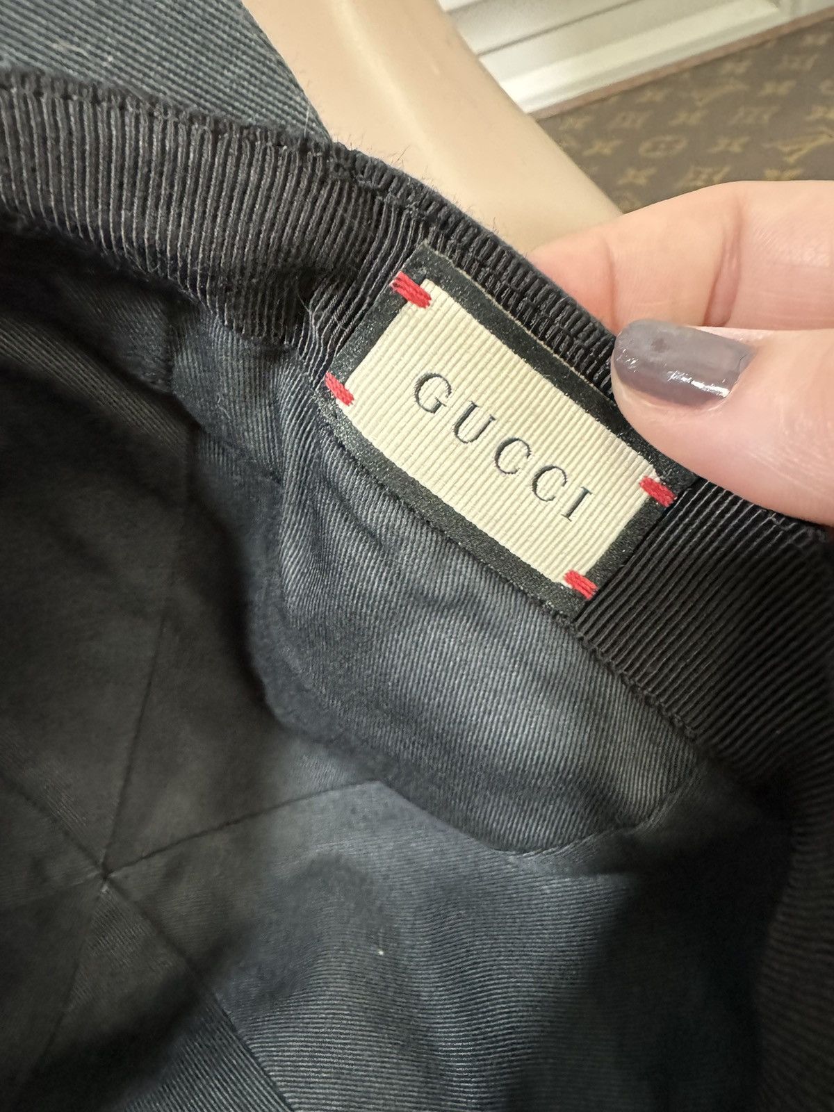 Gucci Gucci FW19/20 Embroidered Logo Hat – Black/Red Size ONE SIZE - 9 Thumbnail