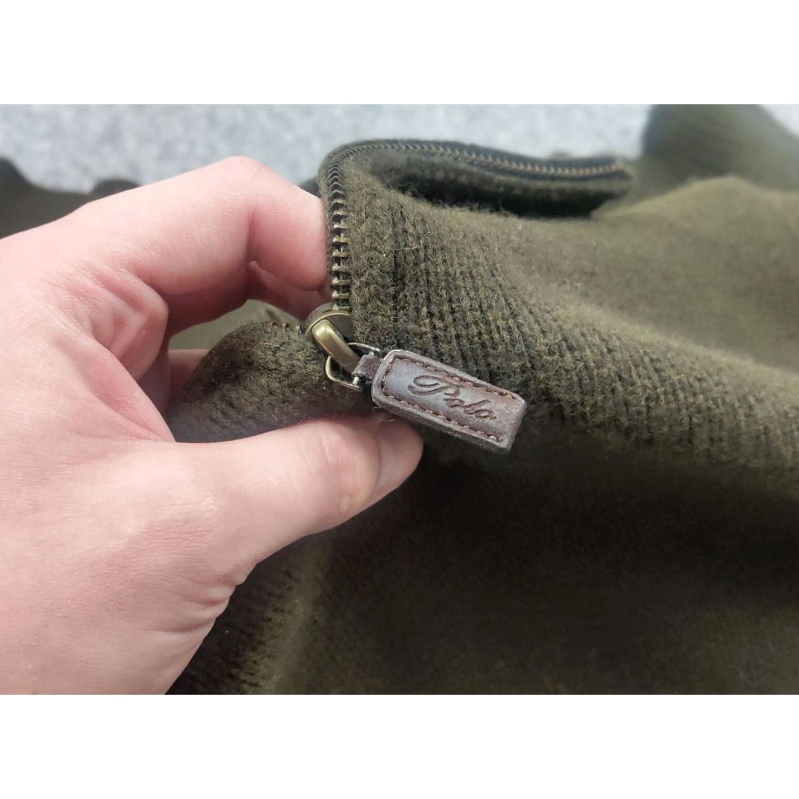 Polo Ralph Lauren VINTAGE Polo Ralph Lauren Lambswool half zip Collar Knit Dark Green Sweater Size US L / EU 52-54 / 3 - 7 Thumbnail