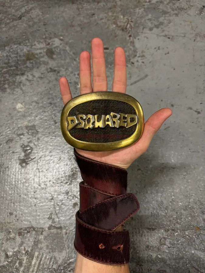 Dsquared2 Dsquared2 Red Faded Leather Belt Size ONE SIZE - 2 Thumbnail