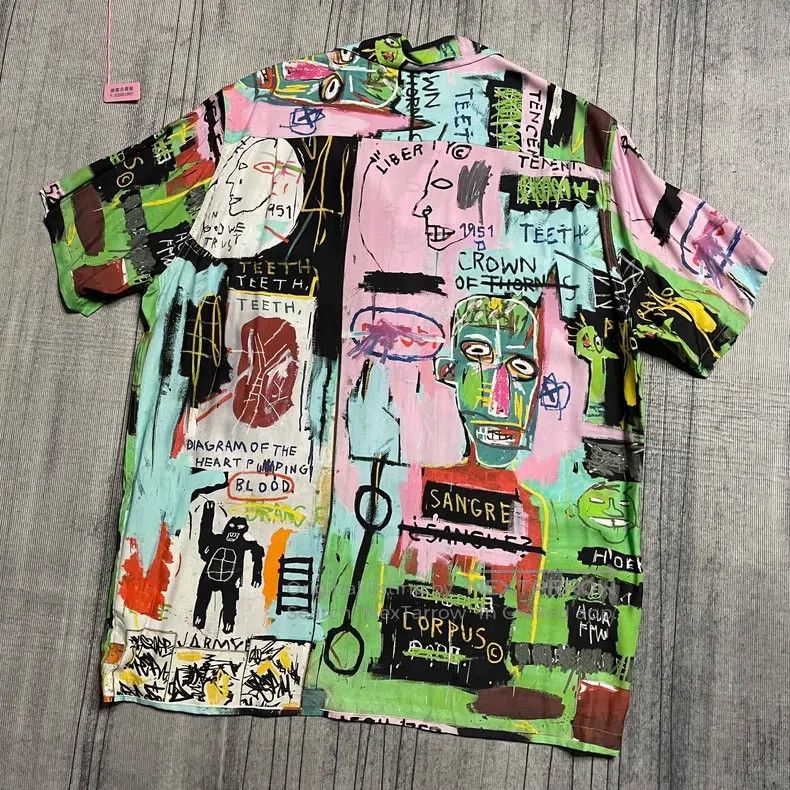 Wacko Maria Wacko Maria 21SS BASQUET GRAFFITI CUBAN COLLE SHORT-SLEEVE Size US L / EU 52-54 / 3 - 2 Thumbnail