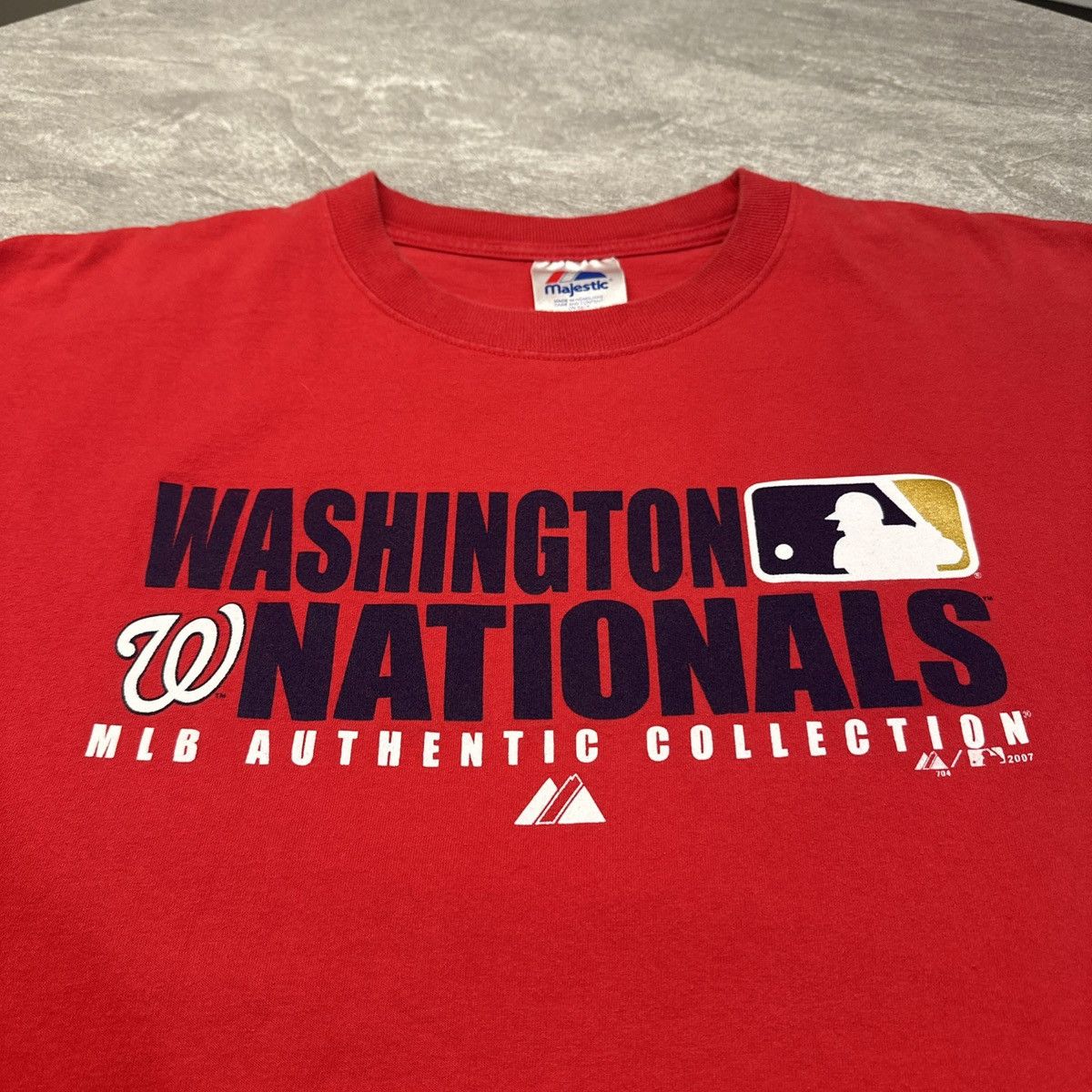 MLB × Majestic Vintage Y2K Washington Nationals MLB Majestic Shirt Size US XL / EU 56 / 4 - 2 Thumbnail