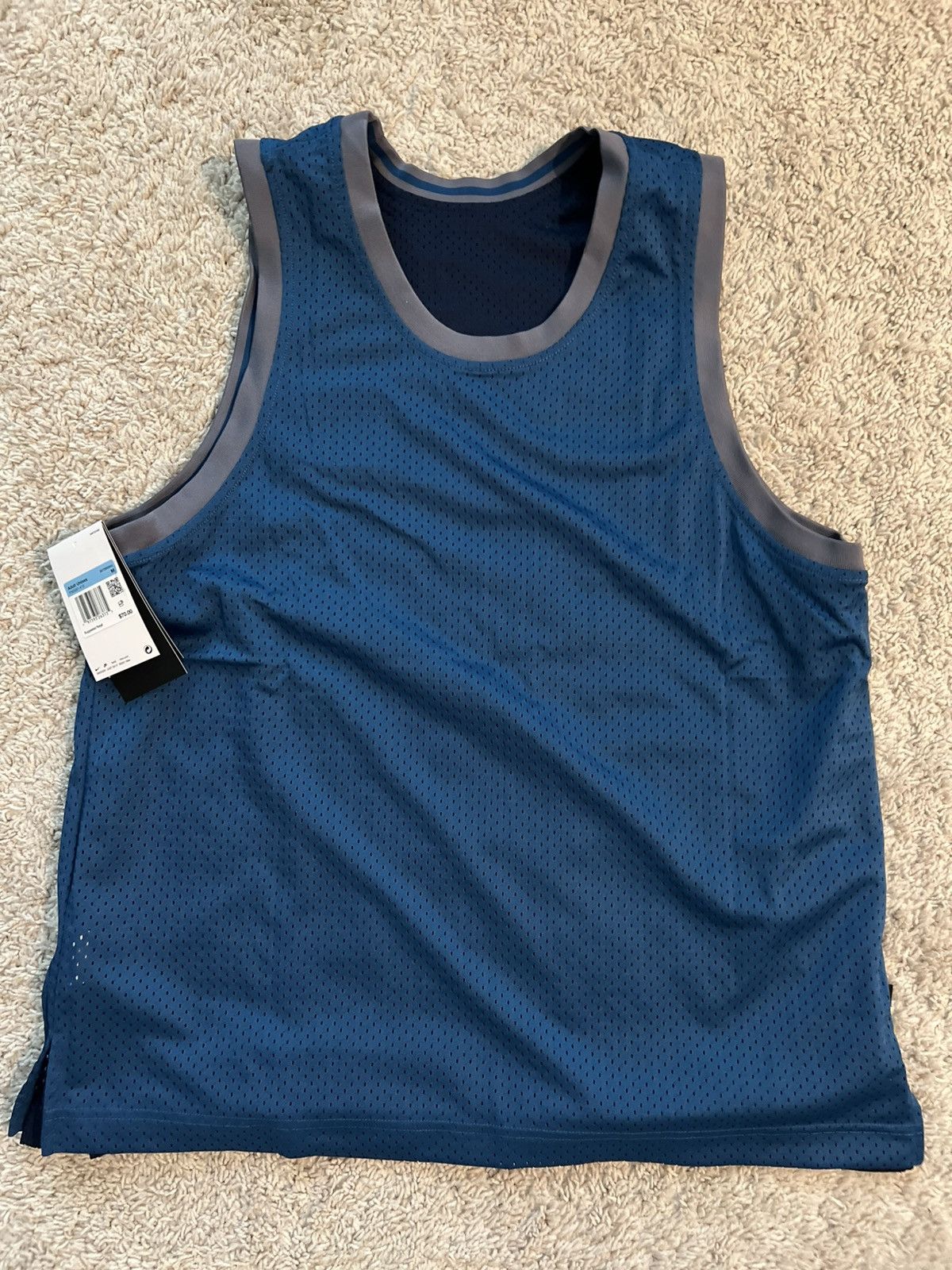 Nike NIKE SB Basketball Jersey Top Blue Gray Reversible Mesh Size US M / EU 48-50 / 2 - 11 Thumbnail
