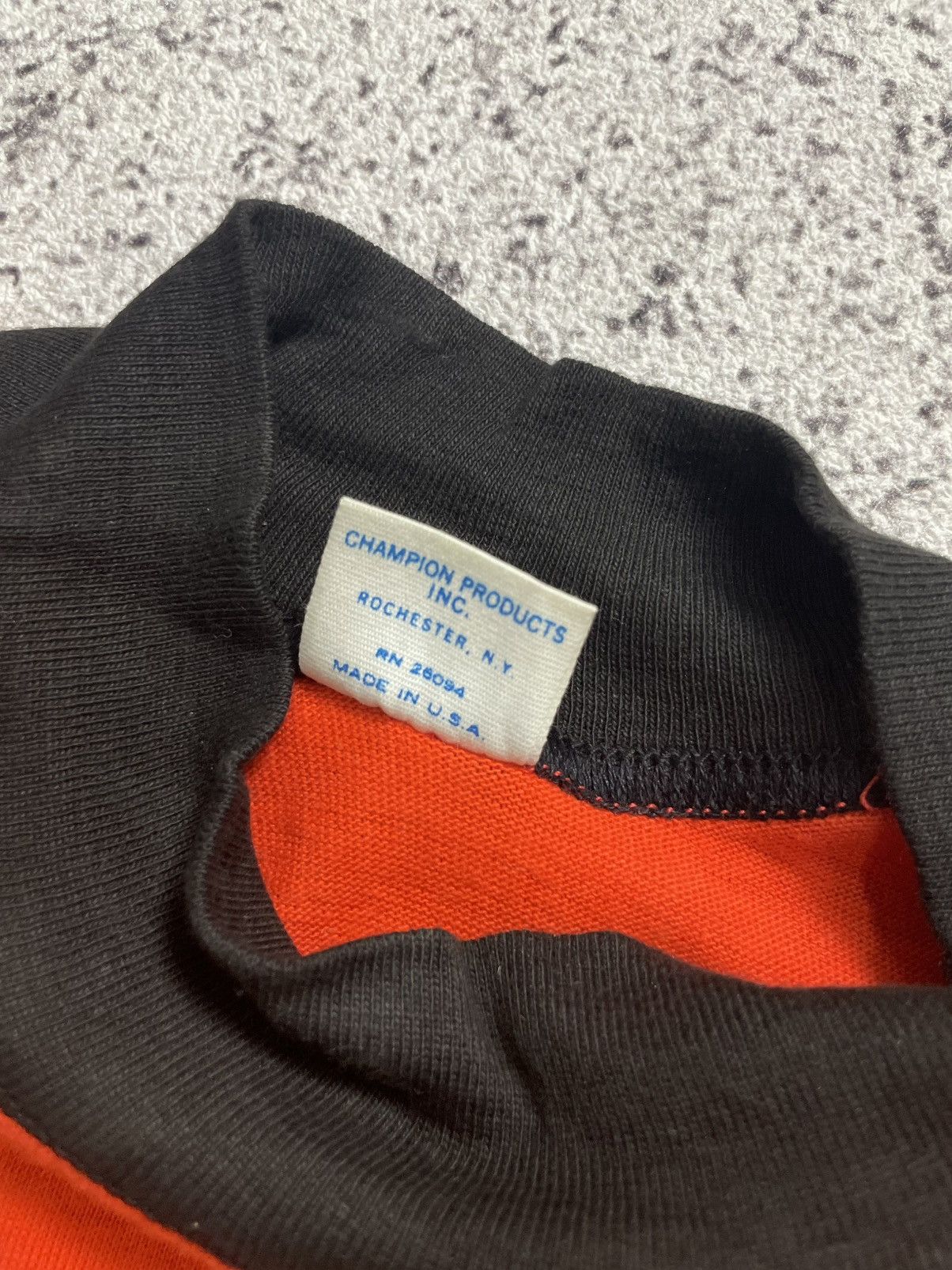 Champion Vintage 70s Champion Lewis Clark logo fitted ring tee tshirt Size US XL / EU 56 / 4 - 5 Thumbnail