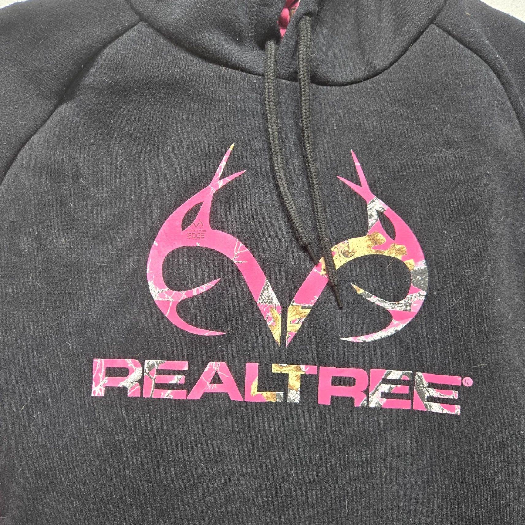 Under Armour Under Armour Hoodie Black Real Tree Pullover Women's M Medium Activewear Hooded Pockets Logo Embroidered Regular Women Clothing Jacket Size M / US 6-8 / IT 42-44 - 2 Thumbnail