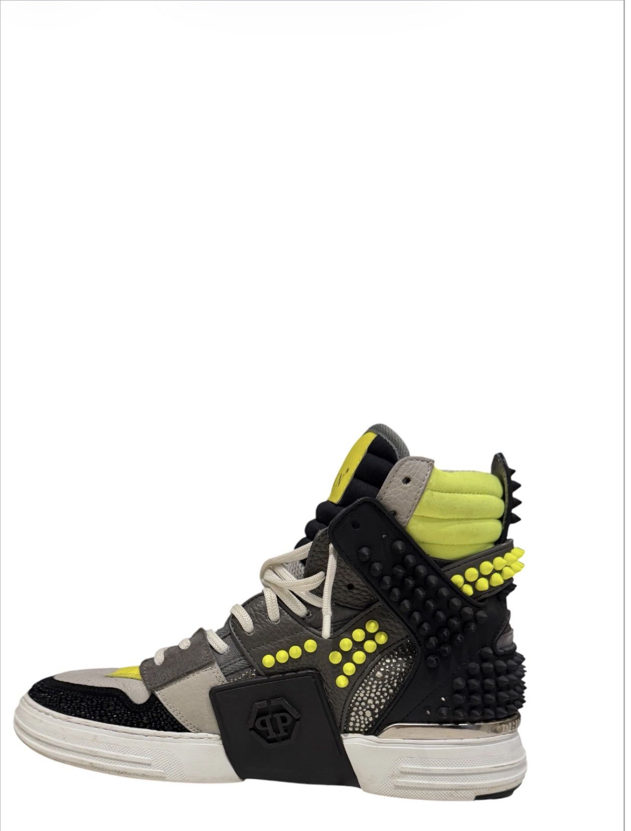 Philipp Plein Philipp Plein Phantom Kicks Studded Hi-Top Sneakers Size US 9 / EU 42 - 4 Thumbnail