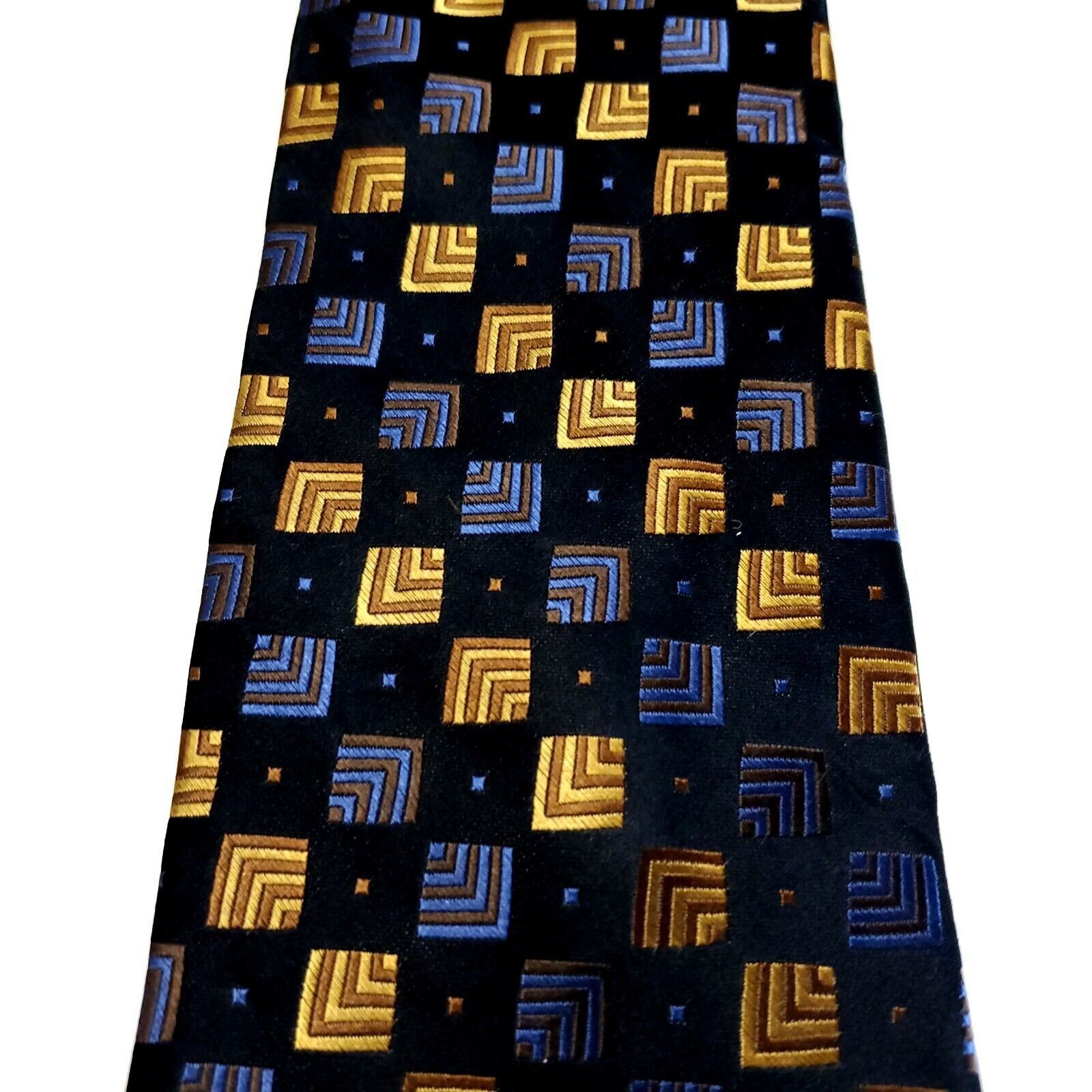 Joseph & Feiss Joseph & Feiss International Black Tan Blue Woven Geometric Size ONE SIZE - 2 Thumbnail