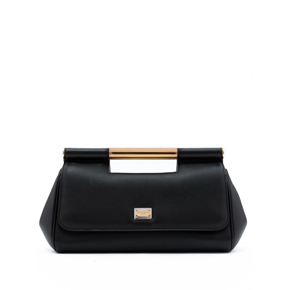 Dolce & Gabbana Black Leather Women's Handbag Size ONE SIZE - 1 Thumbnail