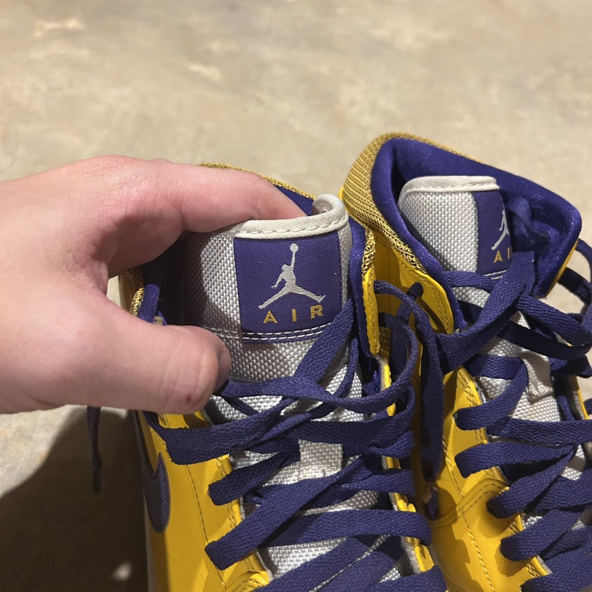 Jordan Brand Air Jordan 1 Mid Lakers 2013 US 10.5 Size US 10.5 / EU 43-44 - 10 Thumbnail