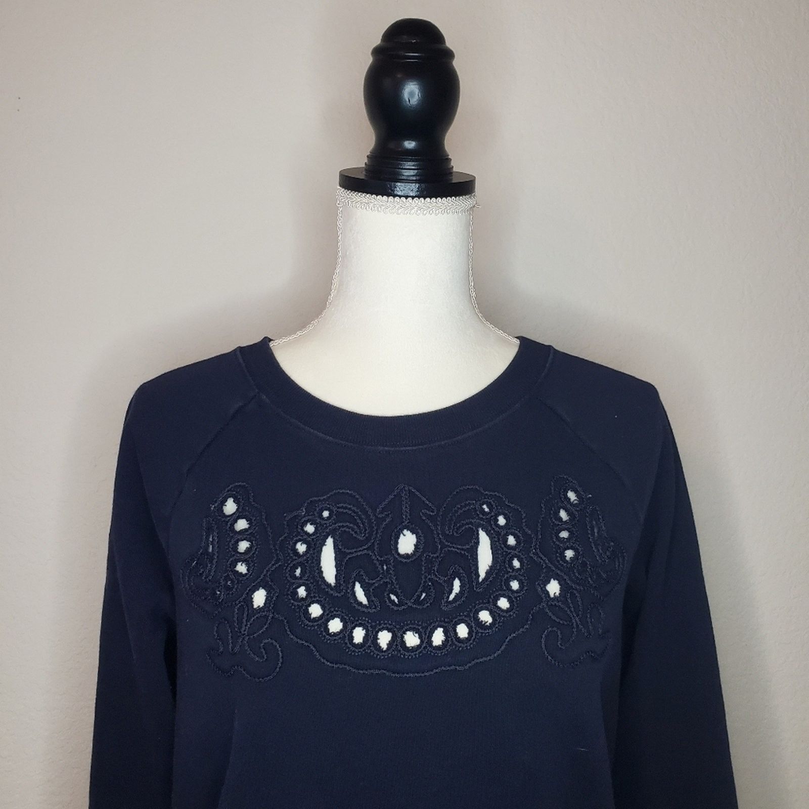 Madewell Madewell Navy Cutout Sweatshirt Medium Size M / US 6-8 / IT 42-44 - 5 Thumbnail