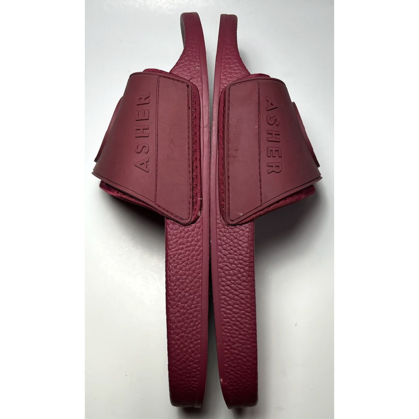 Vintage GOLF Asher Slide Sandals Maroon Red 12.5 Mens Rubber Upper Unisex Adults Slide Limited Wear Size US 12 / IT 42 - 4 Thumbnail