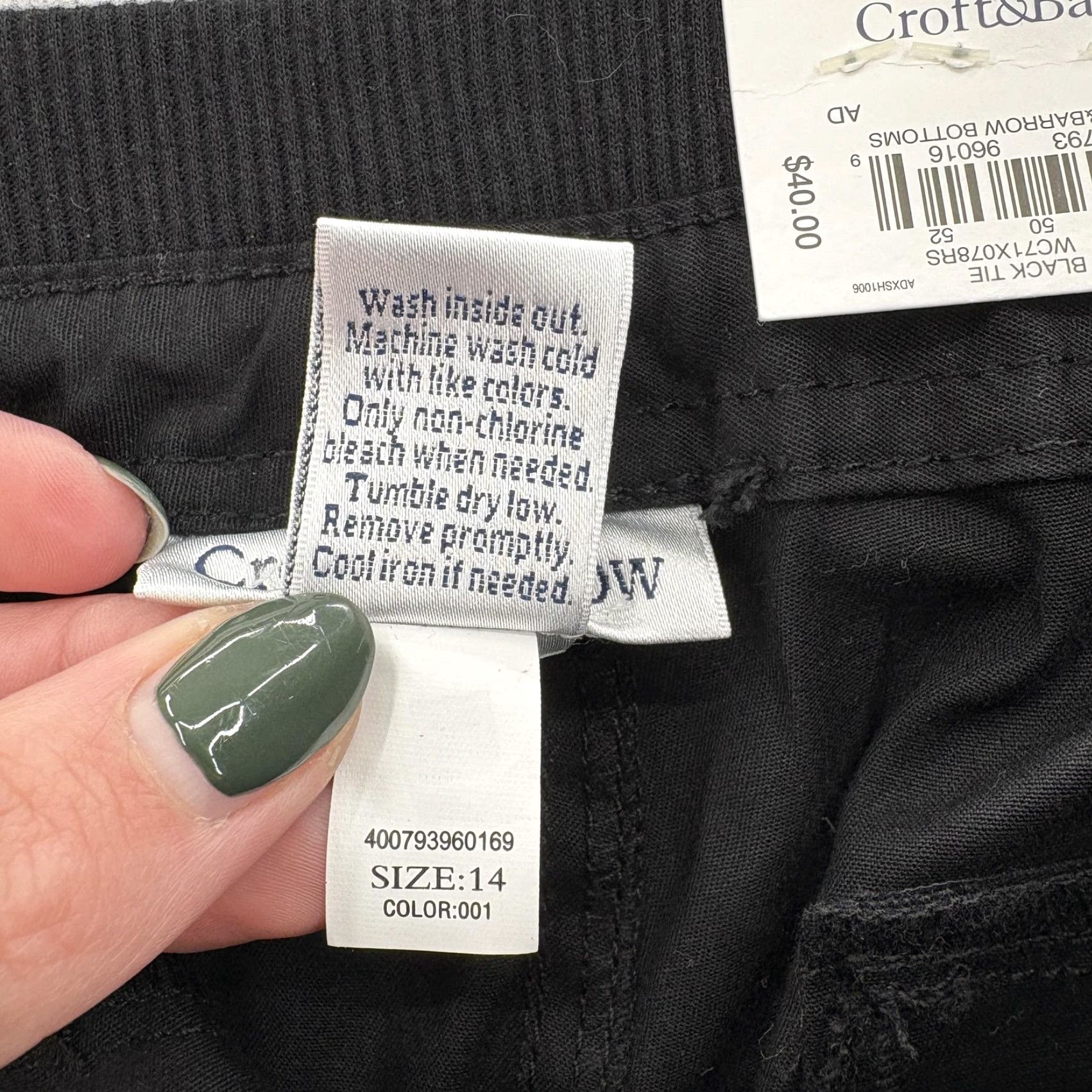 Croft & Barrow Croft & Barrow Pants Womens 14 Black Straight Mid Rise Comfort Waist Stretch NWT Size 36" / US 14 / IT 50 - 7 Thumbnail