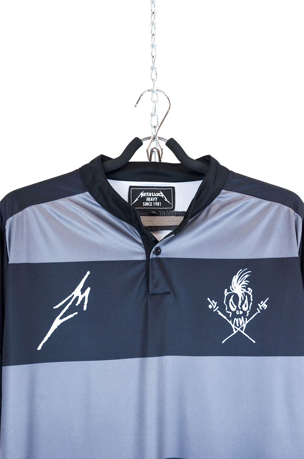 Metallica Metallica Heavy Since 1981 Rugby Striped Shirt – Size XL Size US XL / EU 56 / 4 - 4 Thumbnail