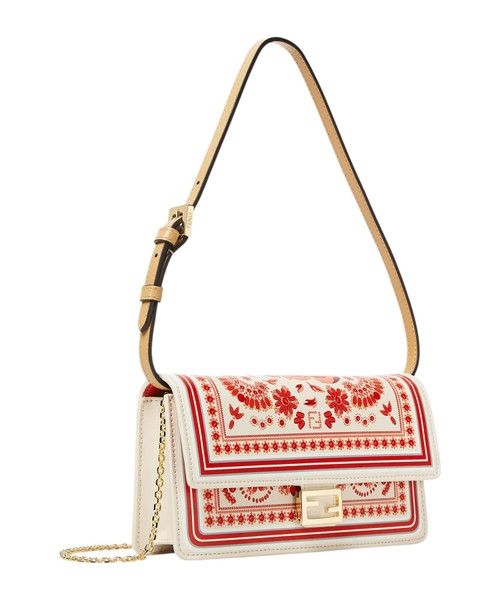 Fendi o1s1wg110526 Wallet on Chain Baguette in White Size ONE SIZE - 2 Thumbnail